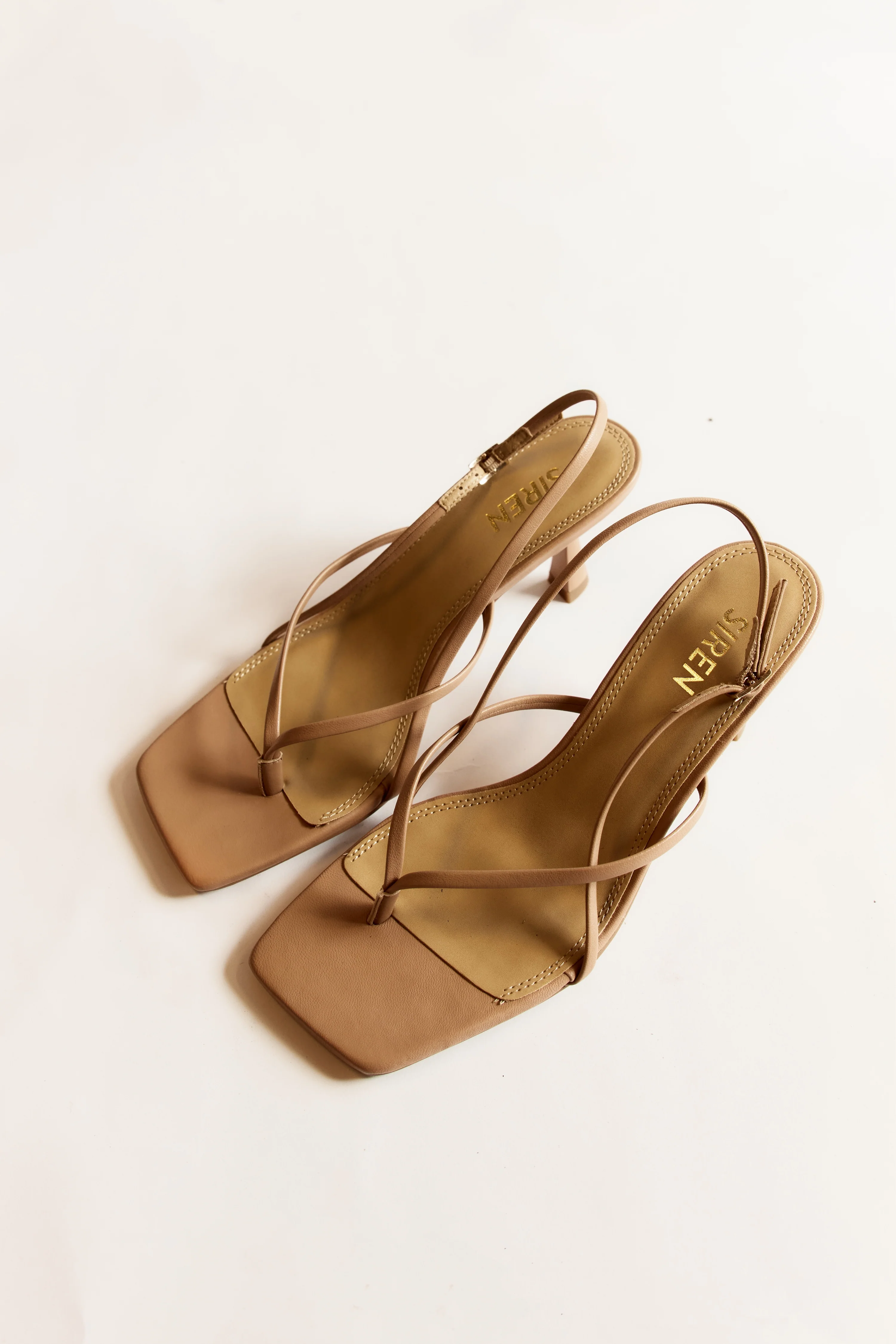 Santorini Strappy Thong Sandal - Almond Tan Leather - Image 3