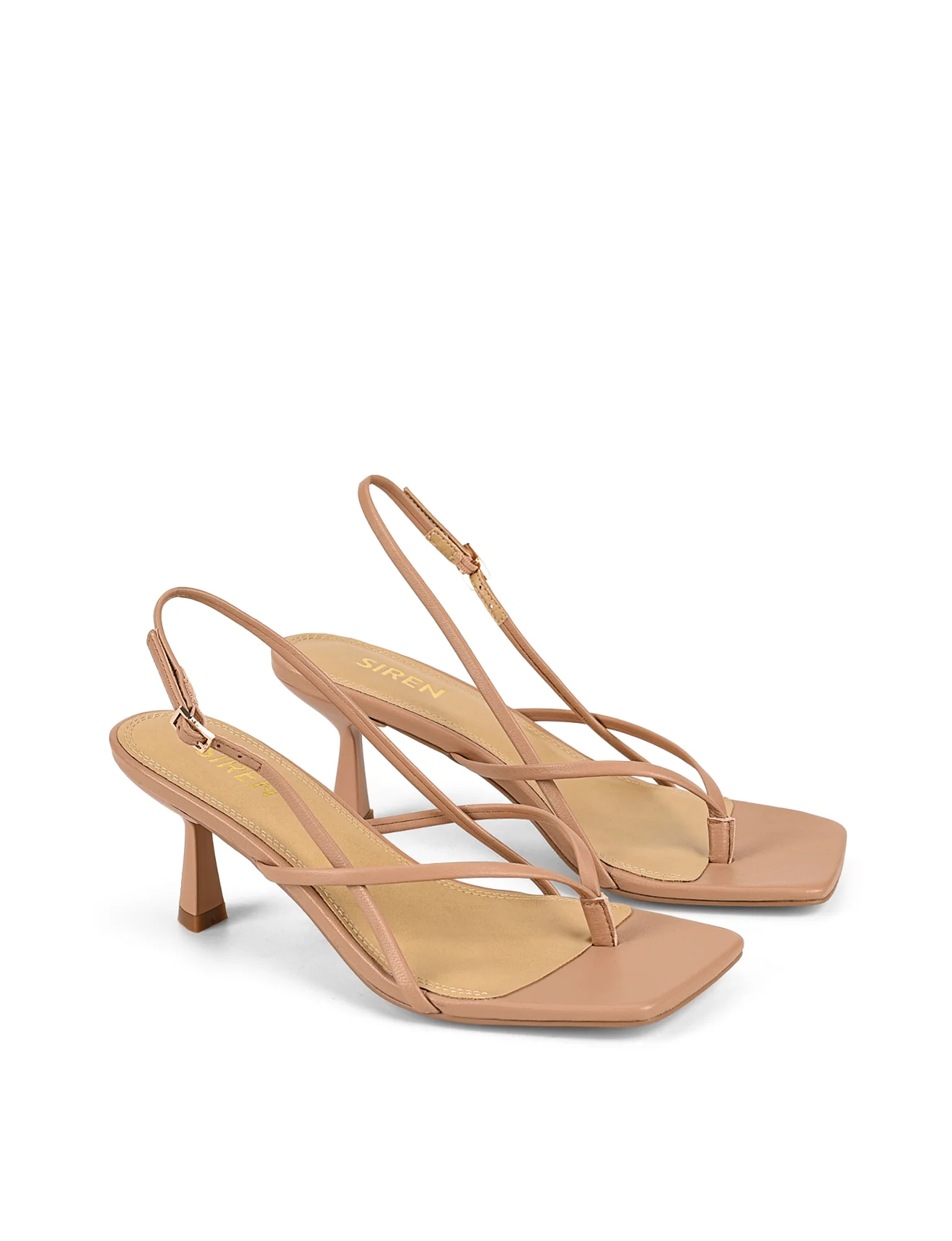 Santorini Strappy Thong Sandal - Almond Tan Leather - Image 4