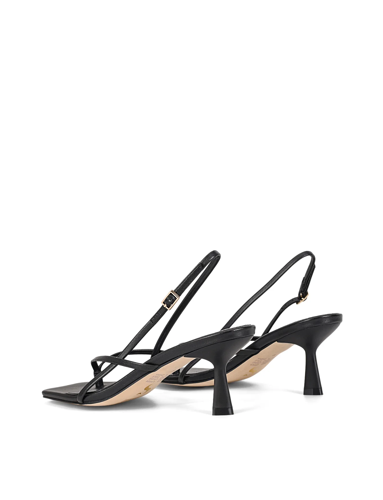 Santorini Strappy Thong Sandal - Black Leather - Image 7