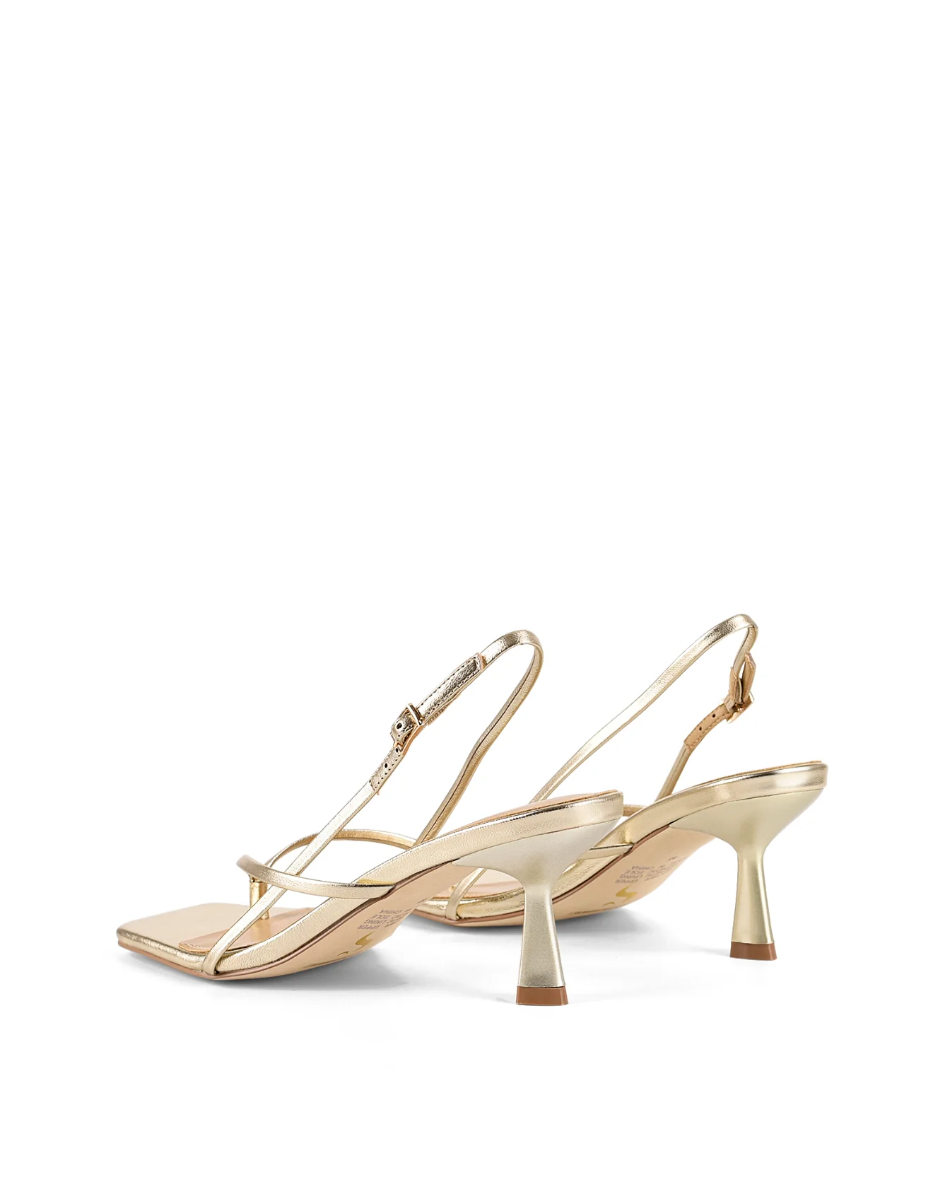 Santorini Strappy Thong Sandal - Gold Metallic Leather - Image 3