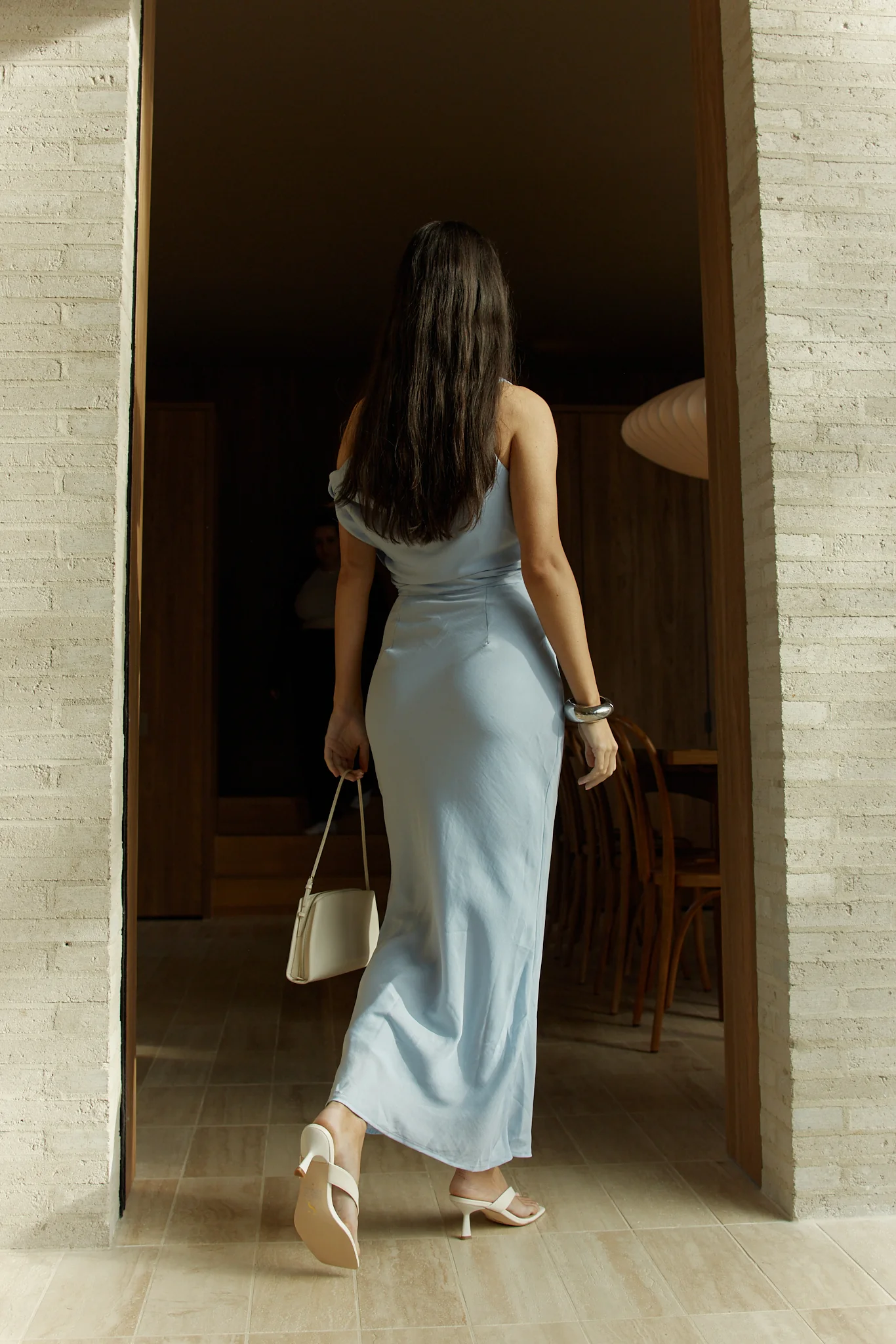 Sardinia Thong Heels - Chalk White Leather - Image 4
