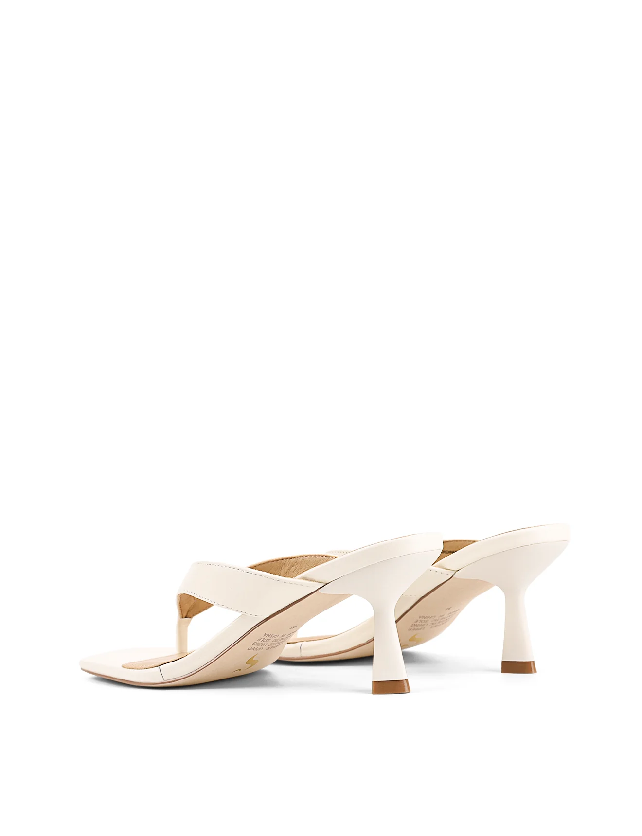 Sardinia Thong Heels - Chalk White Leather - Image 6