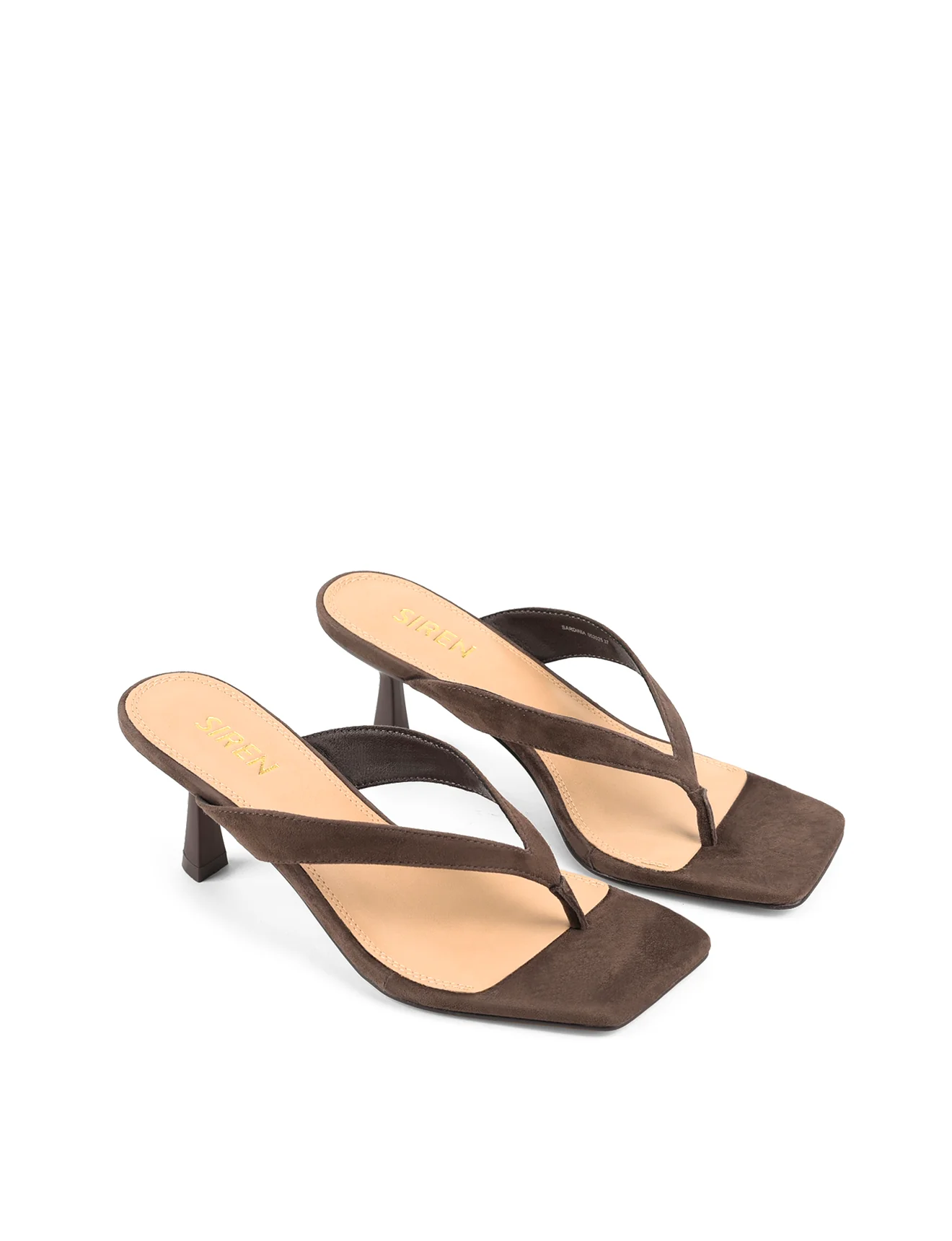 Sardinia Thong Heels - Chocolate Brown Suede - Image 3