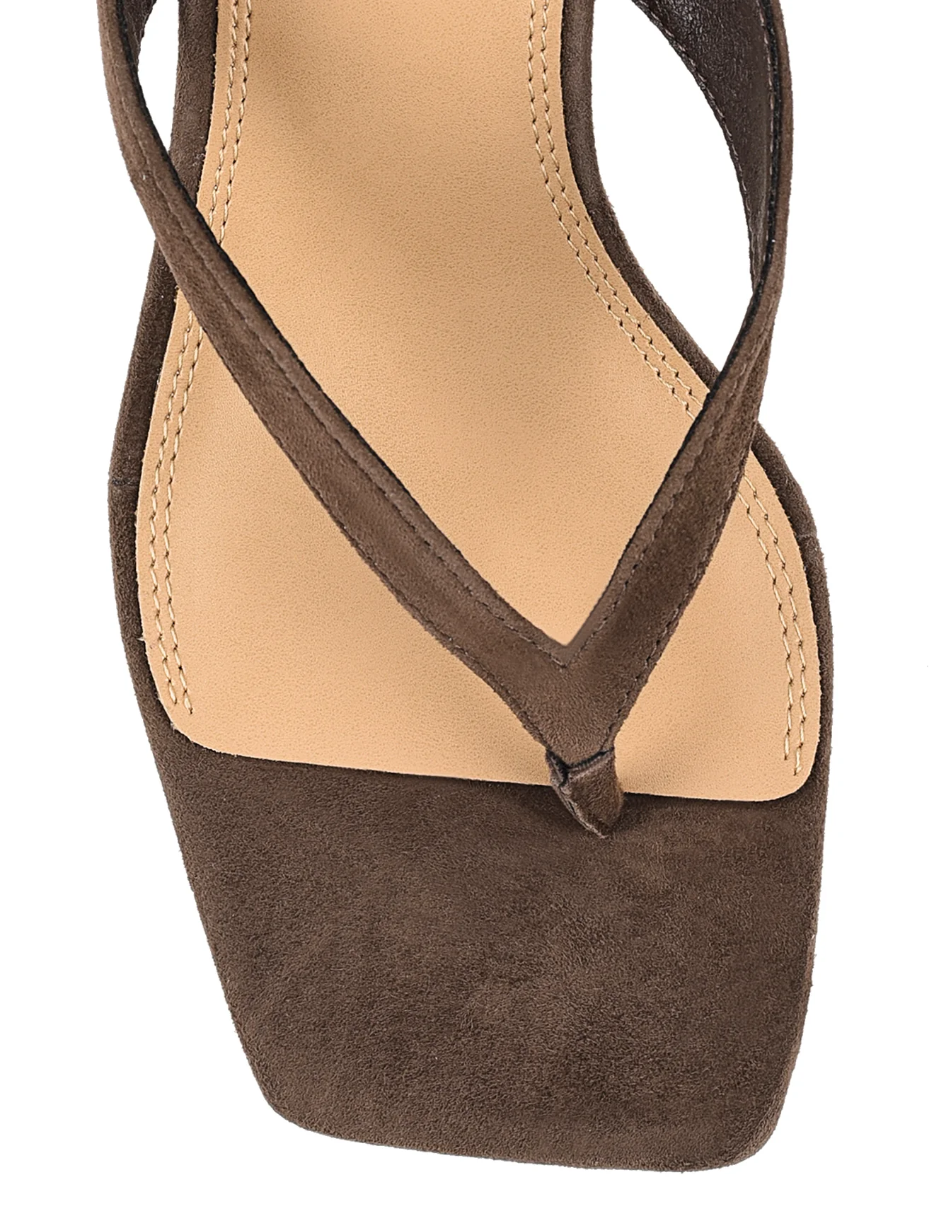 Sardinia Thong Heels - Chocolate Brown Suede - Image 5