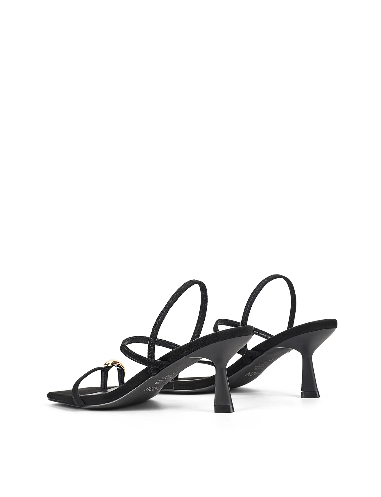 Savannah Strappy Heels - Black Suede - Image 4