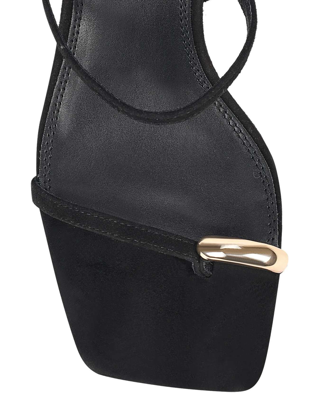 Savannah Strappy Heels - Black Suede - Image 5