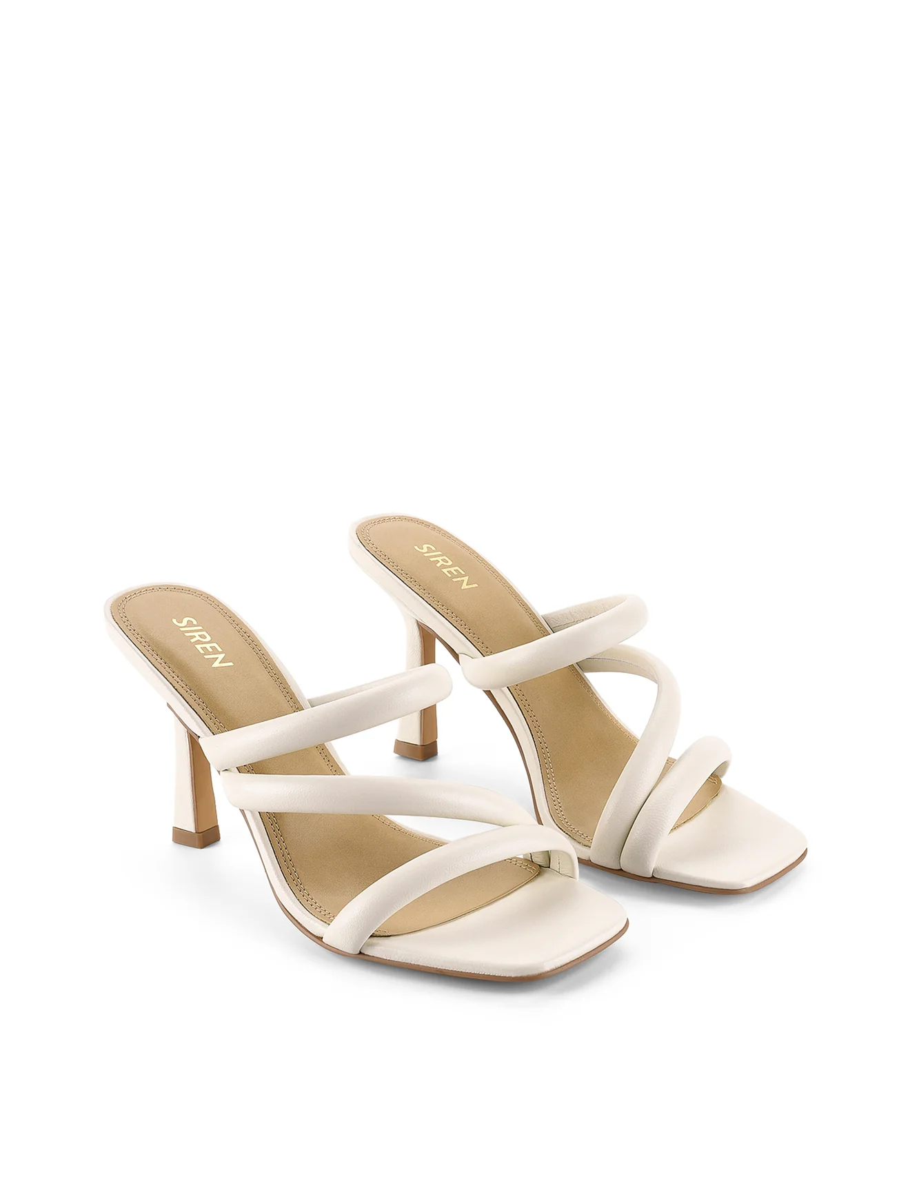 Spence Heeled Sandals - Chalk Leather - Image 5