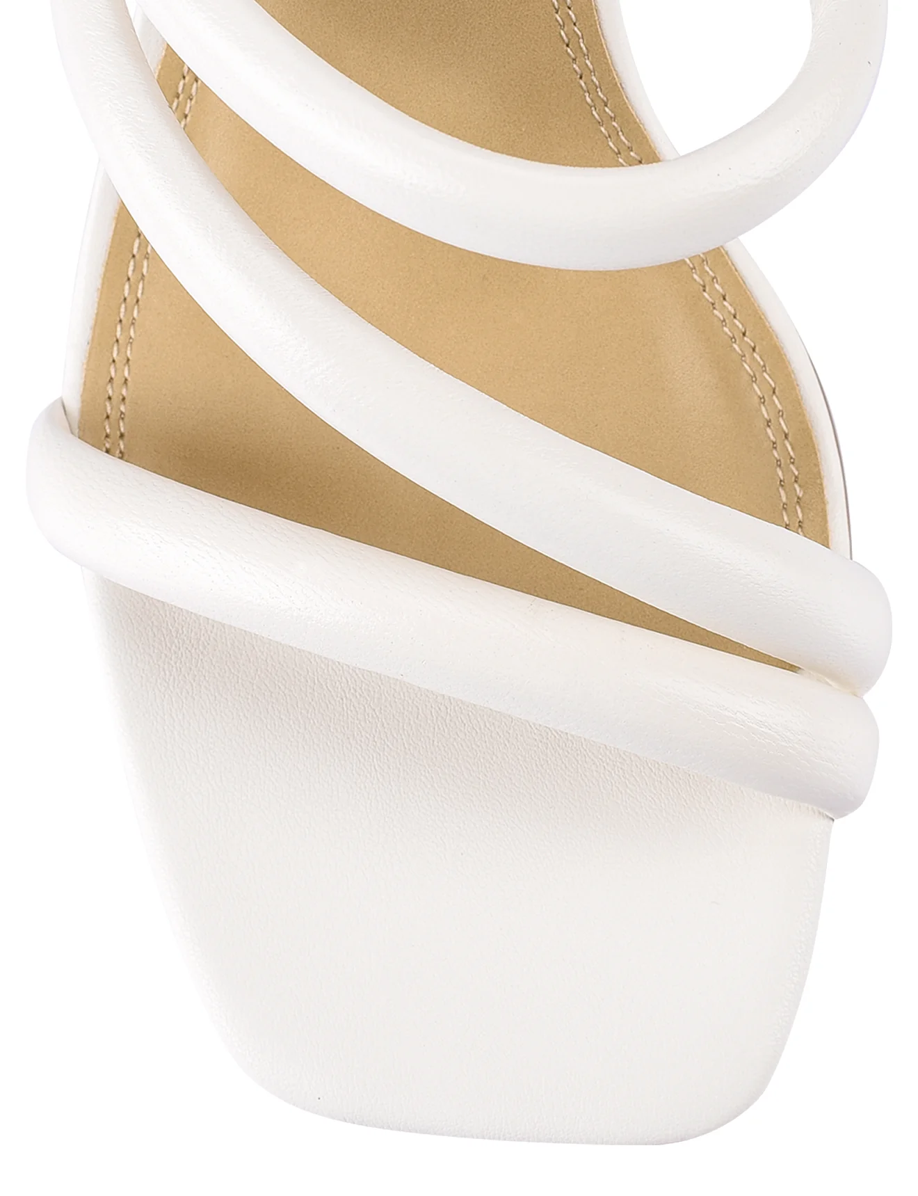 Spence Heeled Sandals - Chalk Leather - Image 6