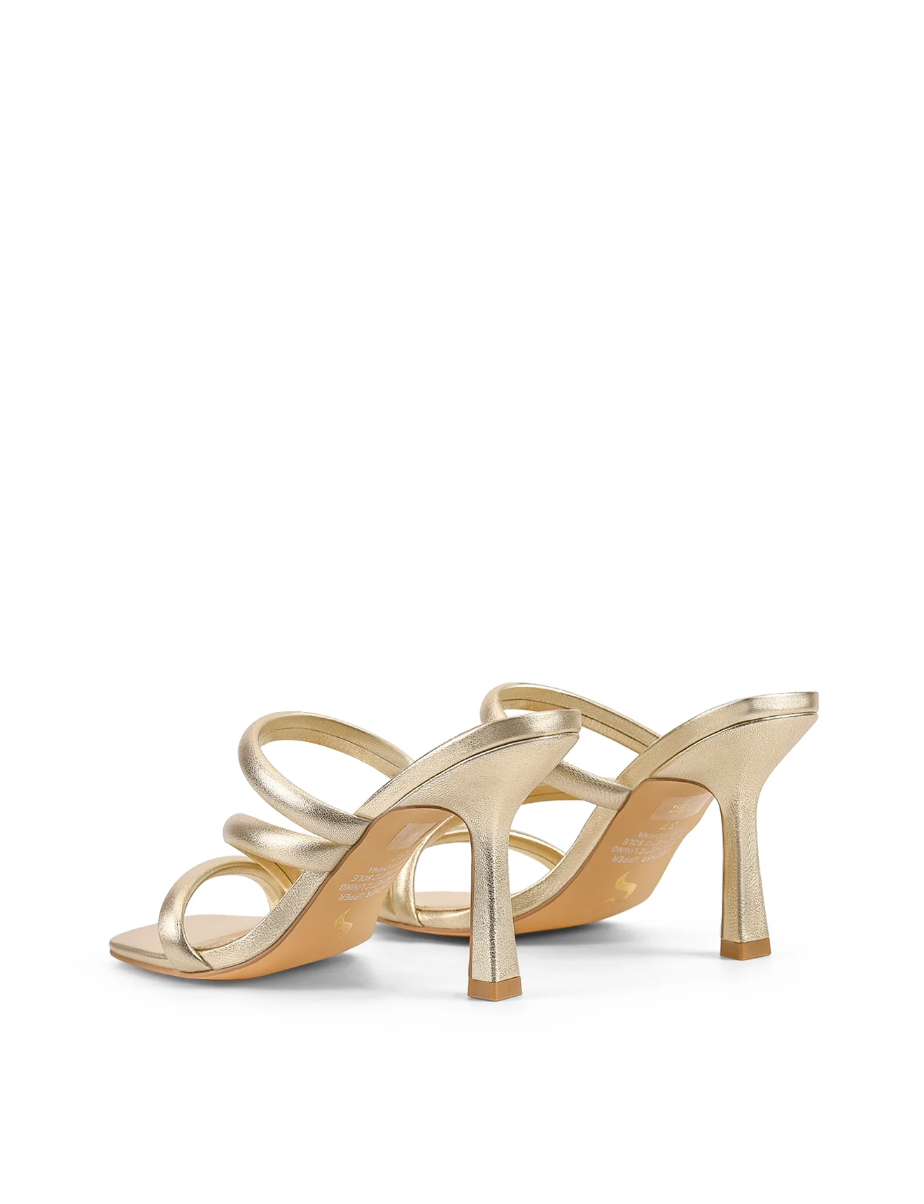 Spence Heeled Sandals - Gold Metallic Leather - Image 7