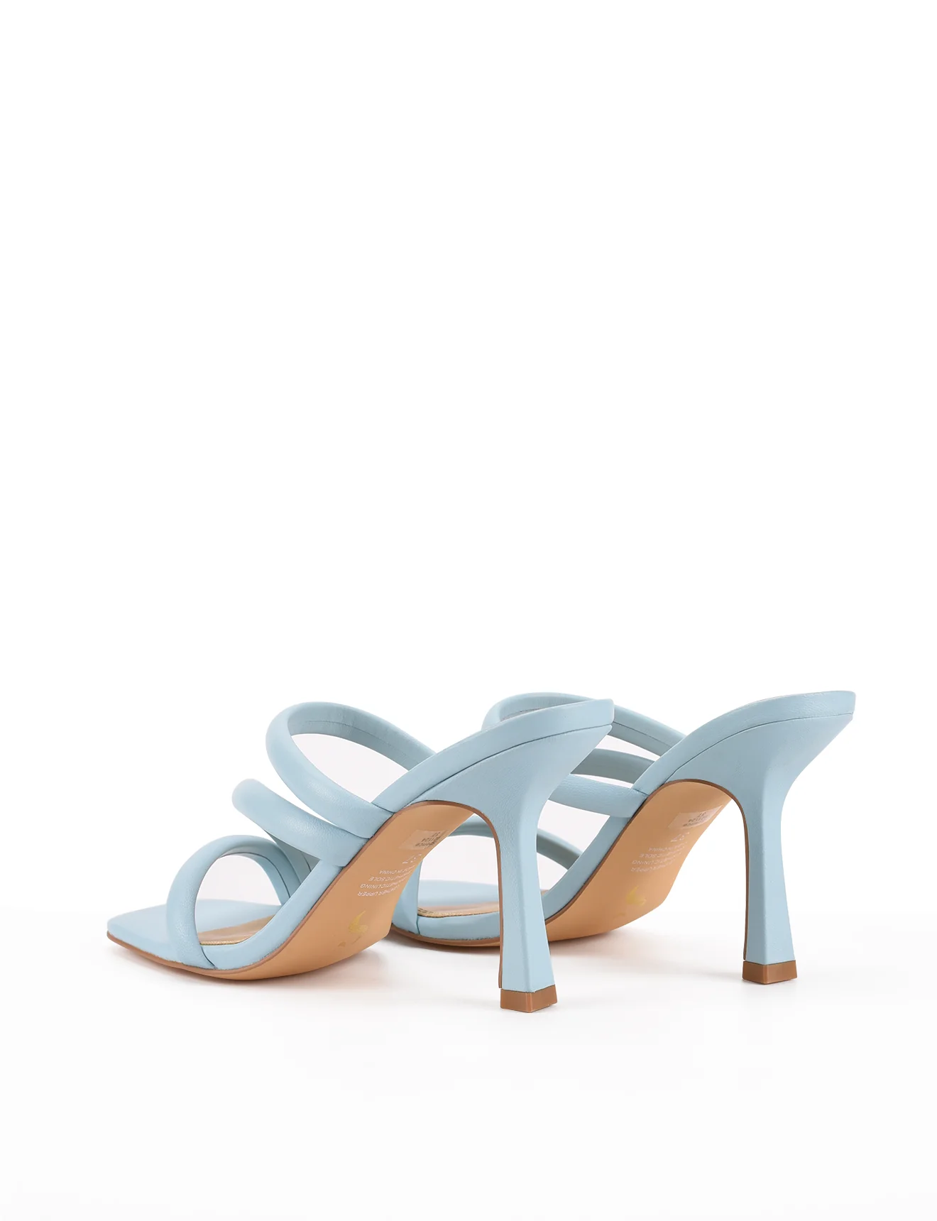 Spence Heeled Sandals - Pale Blue Leather - Image 4