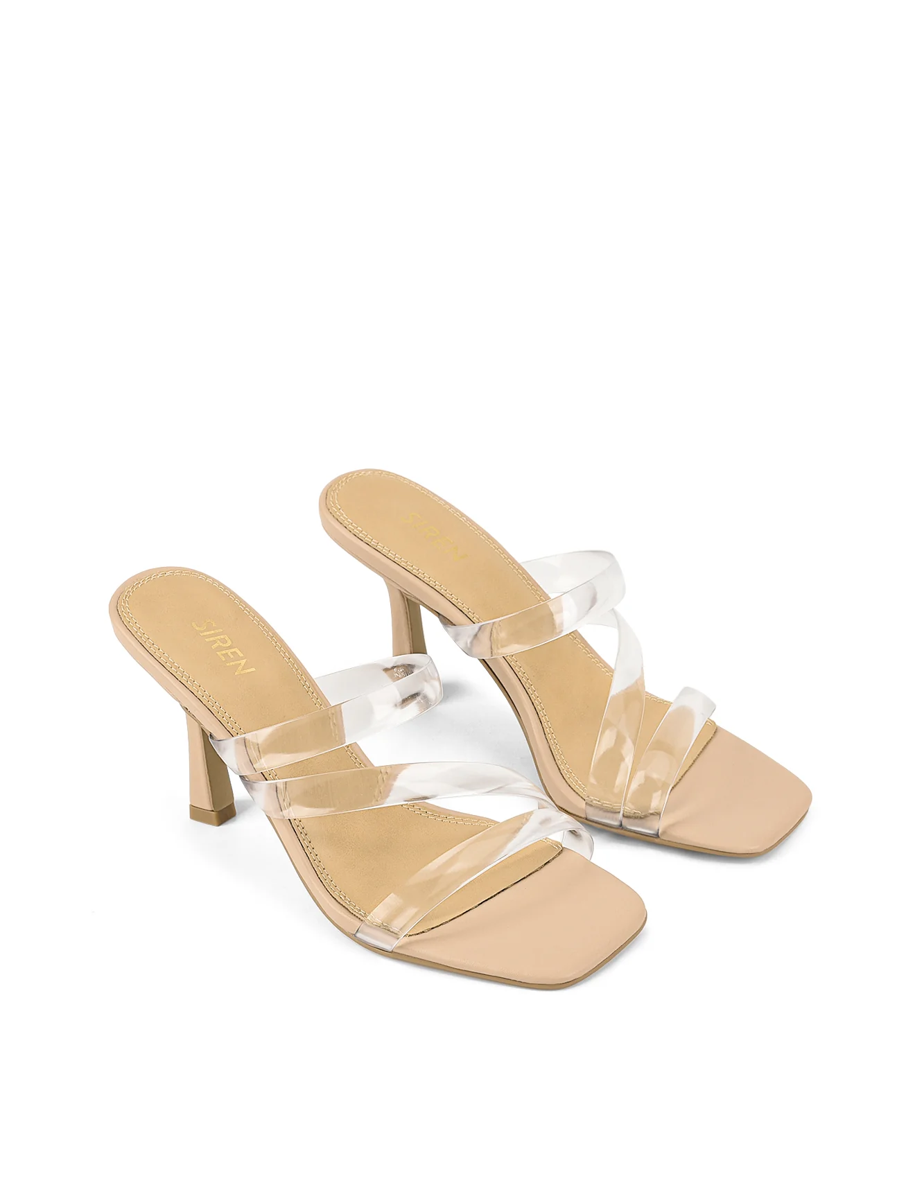 Spence Heeled Sandals - Seashell Leather & Vinylite - Image 4