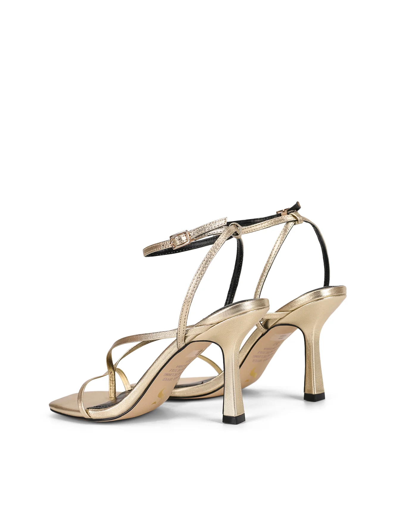 Spice Strappy Sandals - Gold Metallic Leather - Image 3