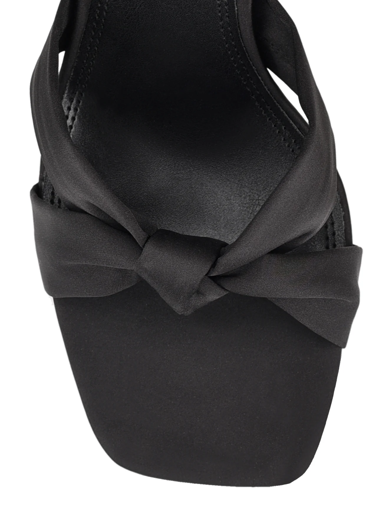Spring Knot Sandals - Black Satin - Image 3