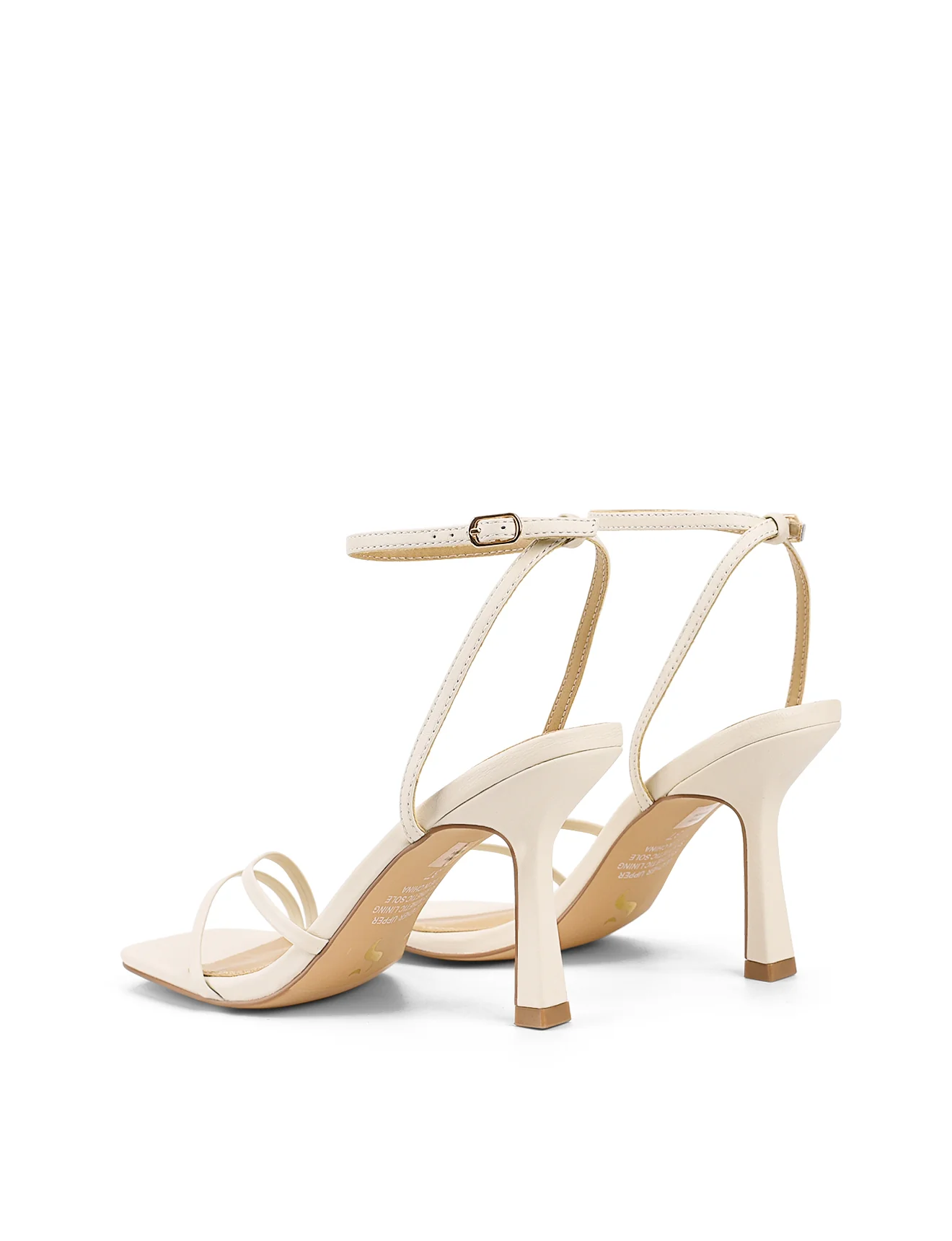 Sprinkle Strappy Heels - Chalk Leather - Image 4