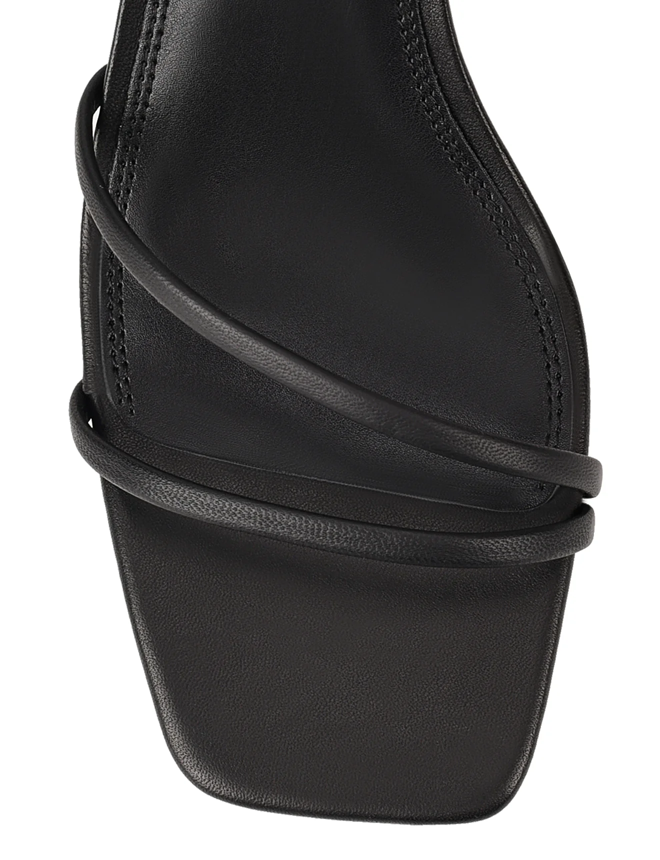 Stacie Block Heel Sandals - Black Leather - Image 4