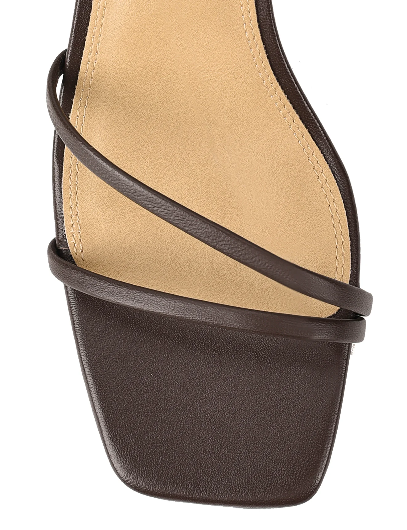 Stacie Block Heel Sandals - Chocolate Brown Leather - Image 4