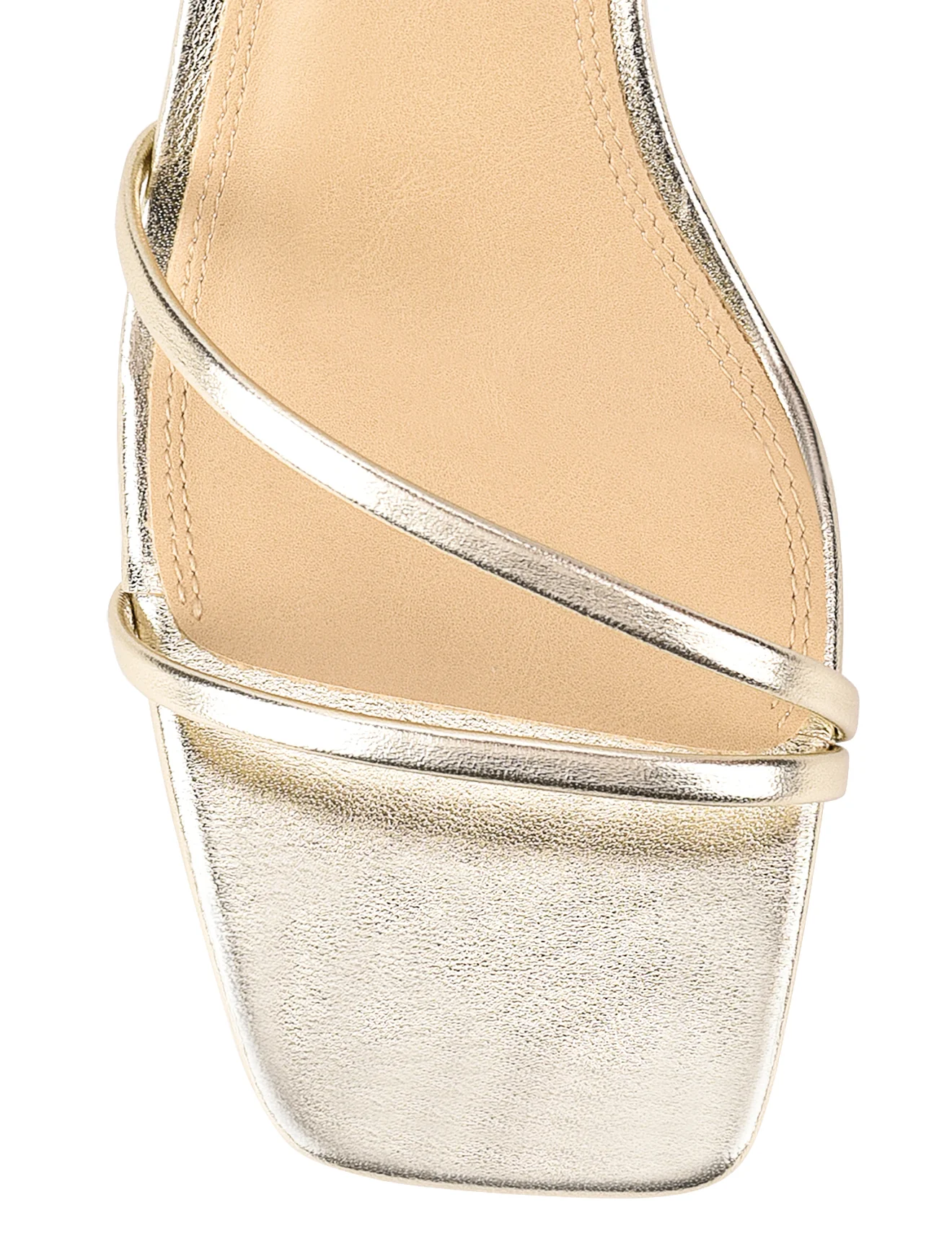 Stacie Block Heel Sandals - Gold Metallic Leather - Image 6