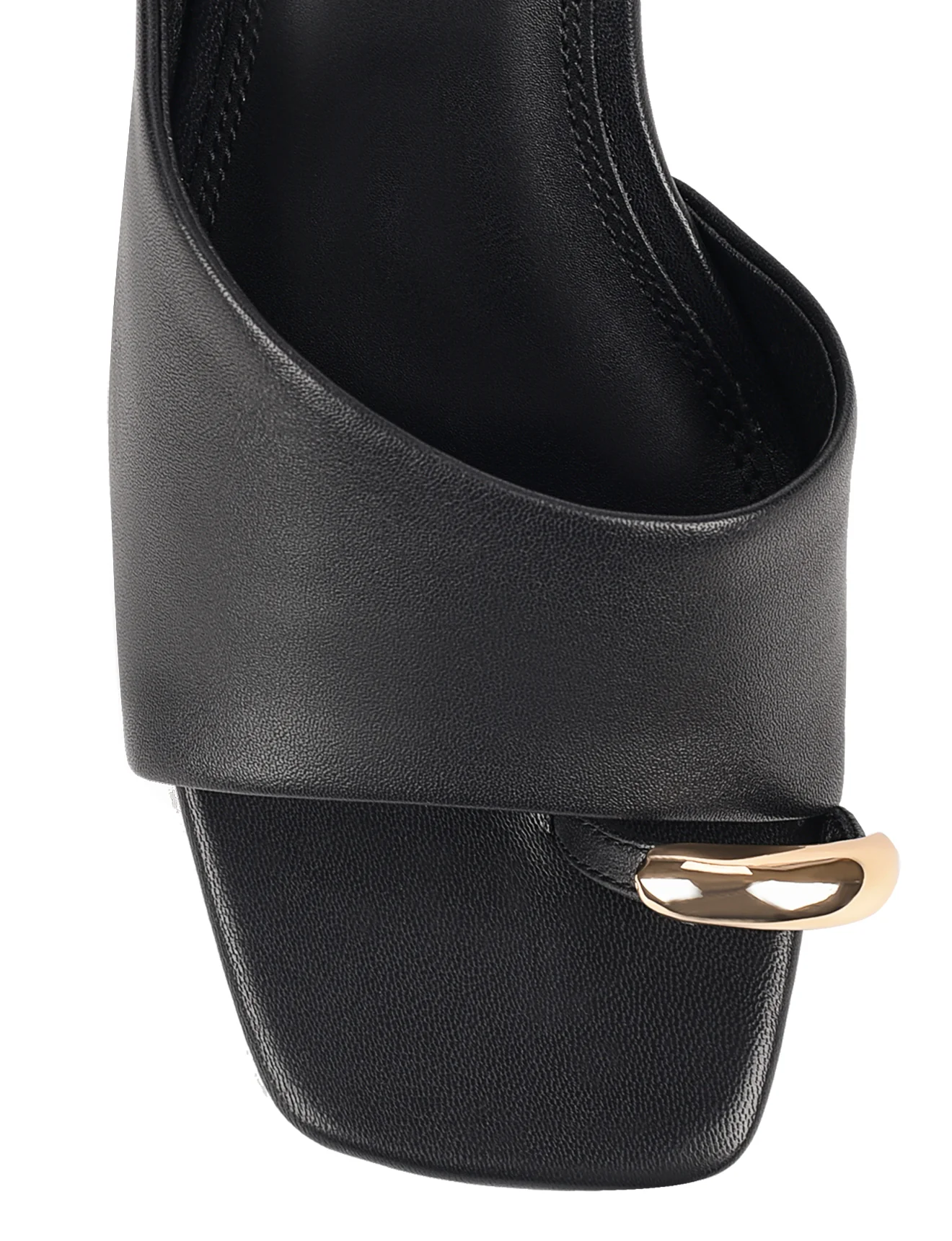 Stanton Block Heel Mules - Black Leather - Image 5