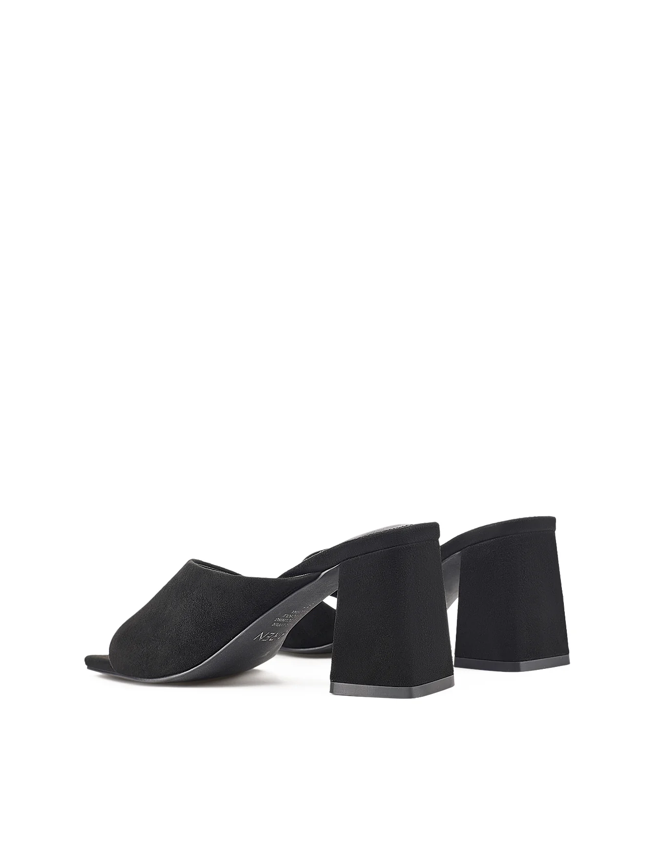 Stanton Block Heel Mules - Black Suede - Image 5