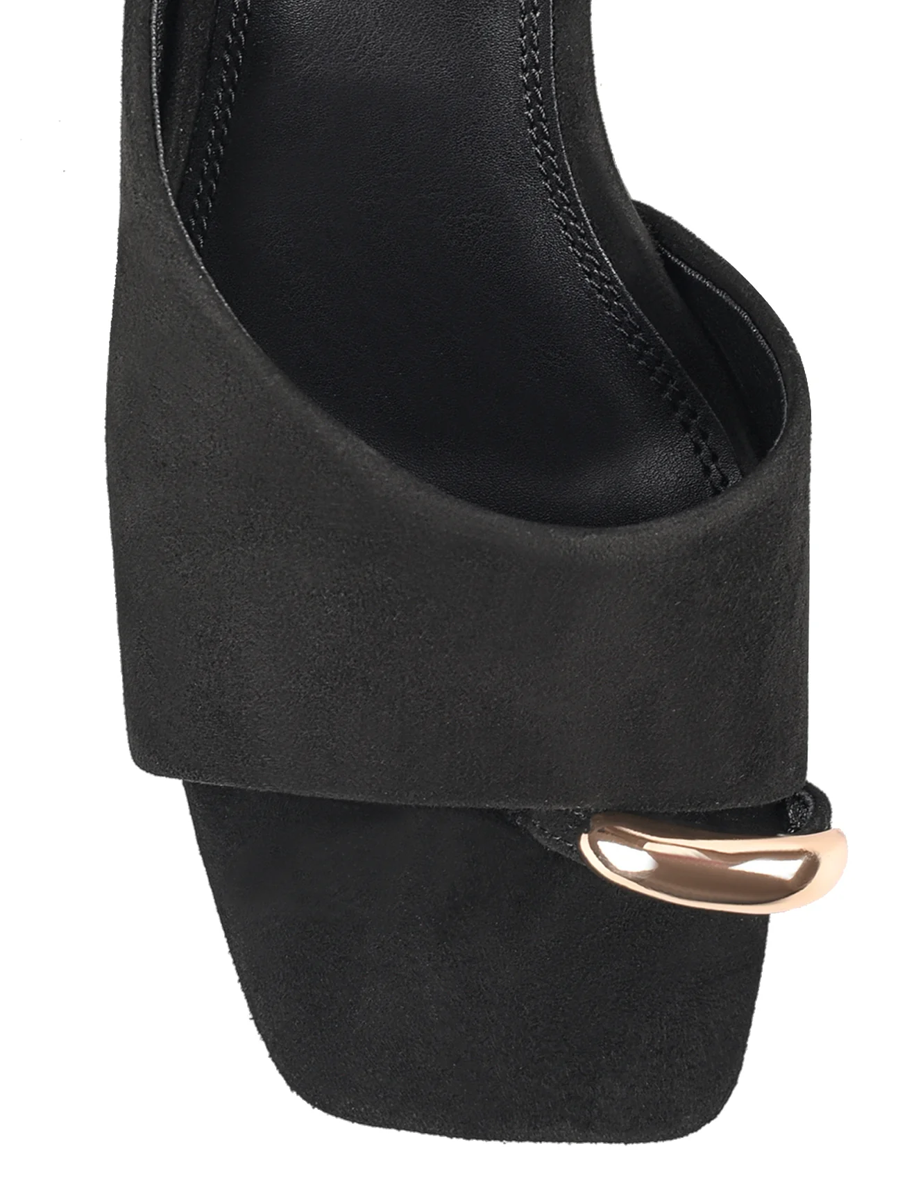 Stanton Block Heel Mules - Black Suede - Image 6