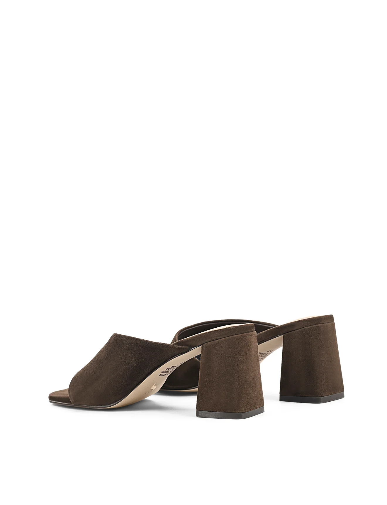 Stanton Block Heel Mules - Chocolate Brown Suede - Image 4