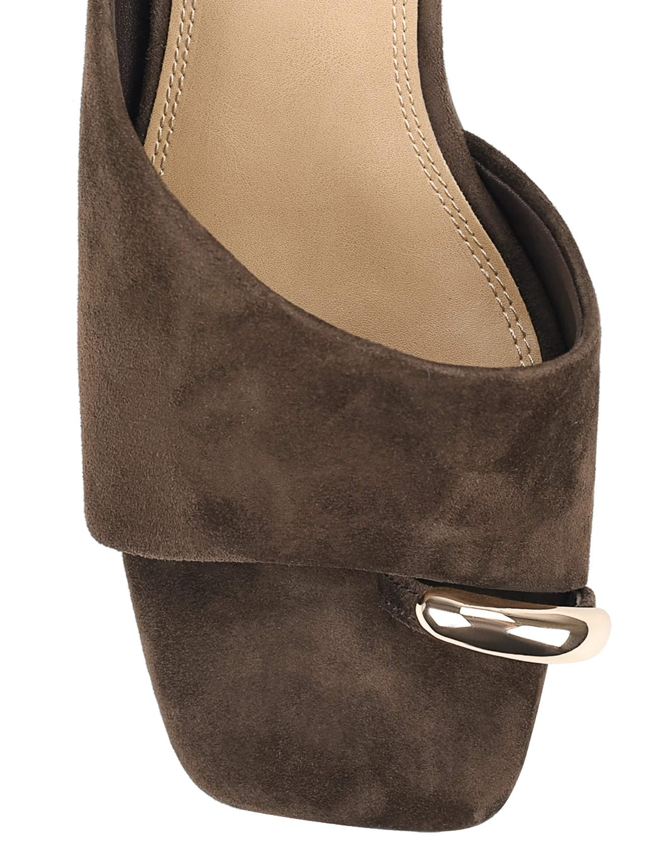 Stanton Block Heel Mules - Chocolate Brown Suede - Image 5