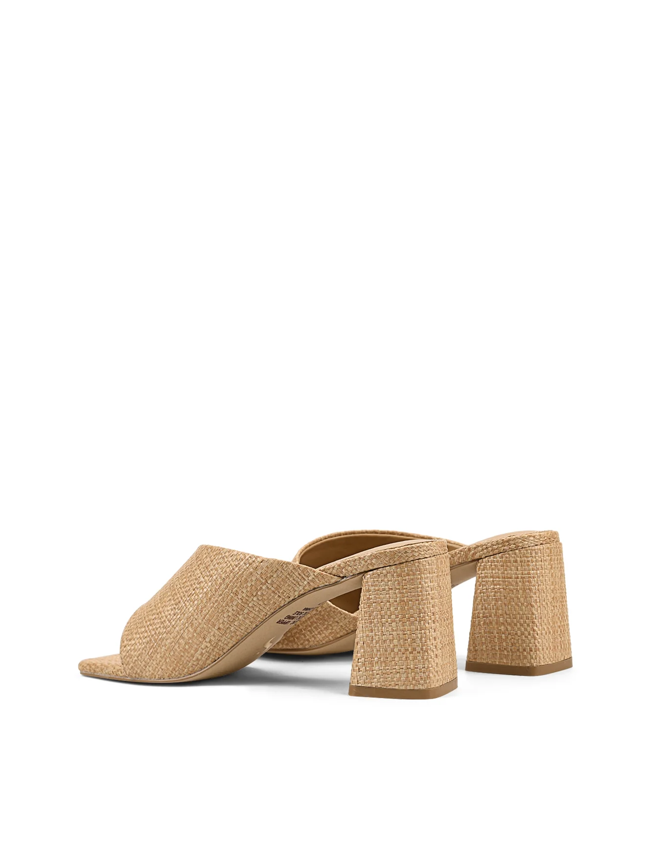 Stanton Block Heel Mules - Natural Raffia - Image 3