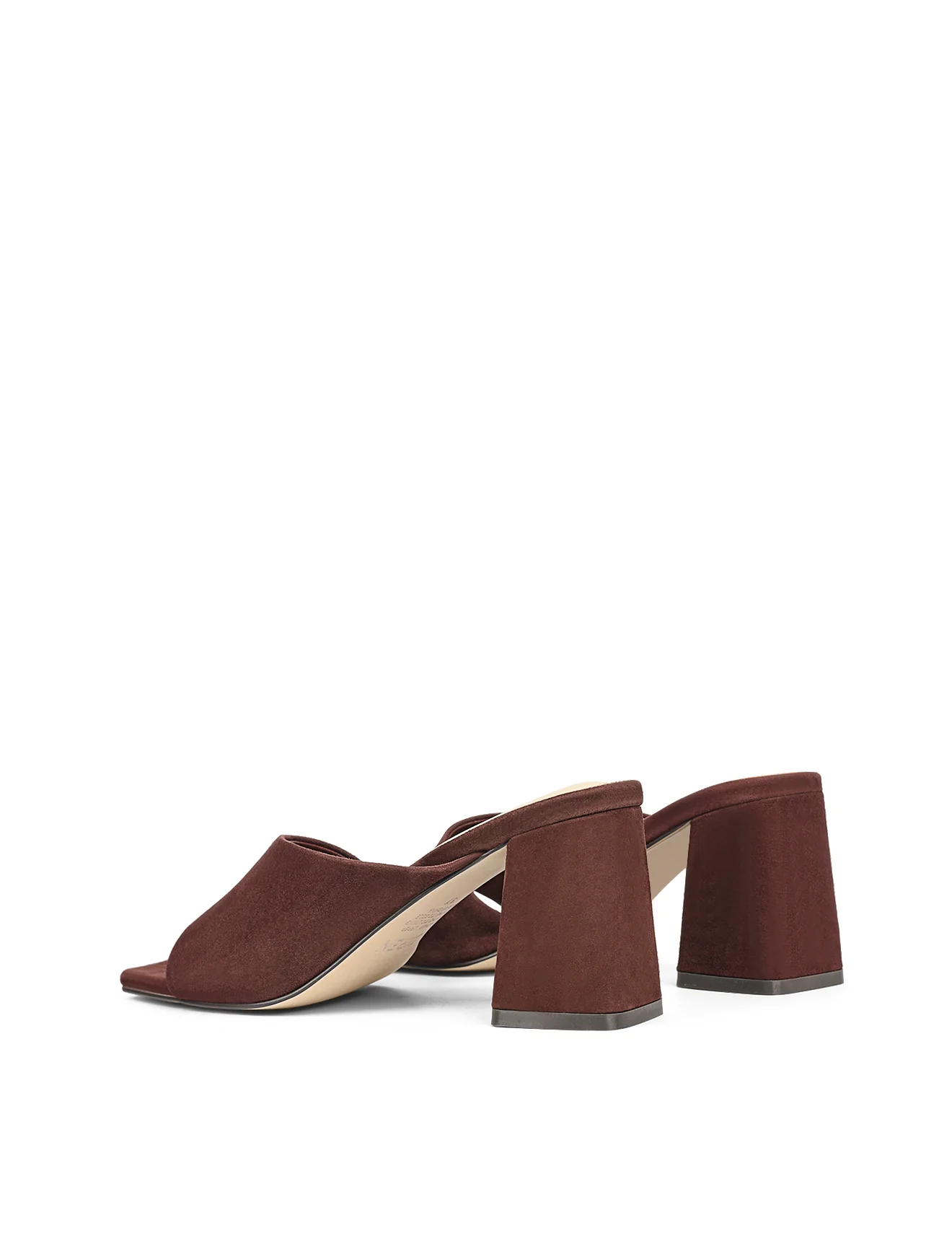 Stanton Block Heel Mules - Red Shiraz Suede - Image 4