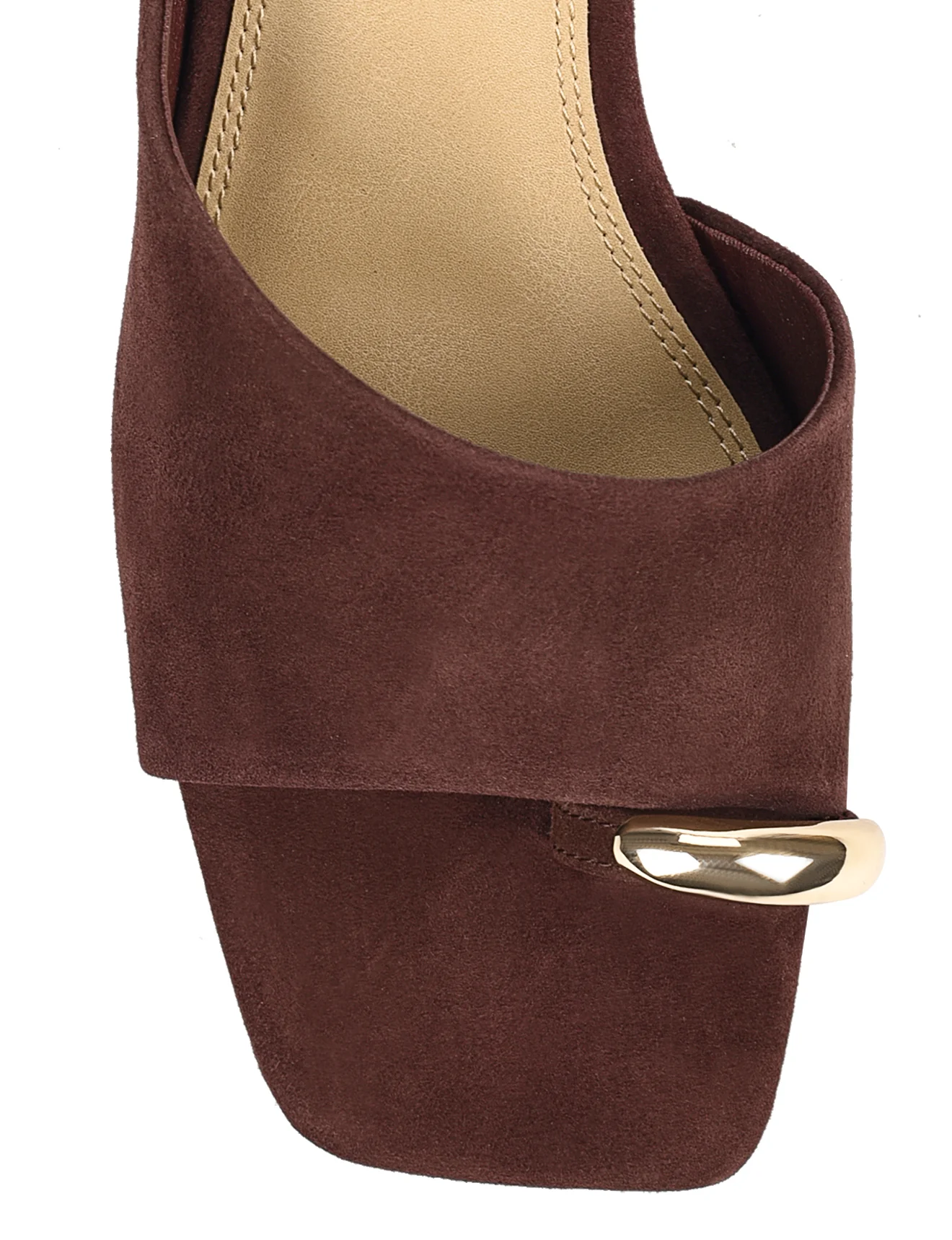 Stanton Block Heel Mules - Red Shiraz Suede - Image 5