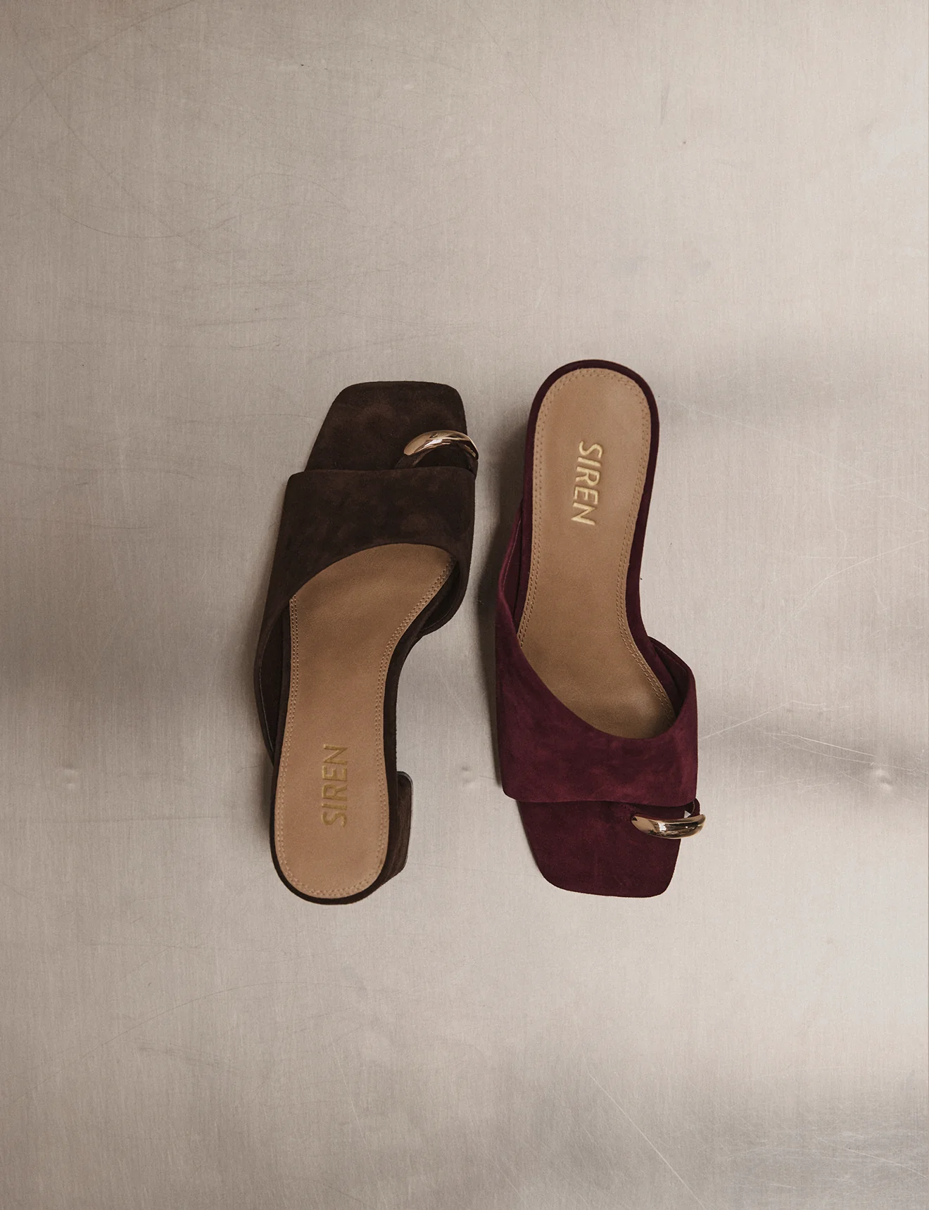 Stanton Block Heel Mules - Red Shiraz Suede - Image 8