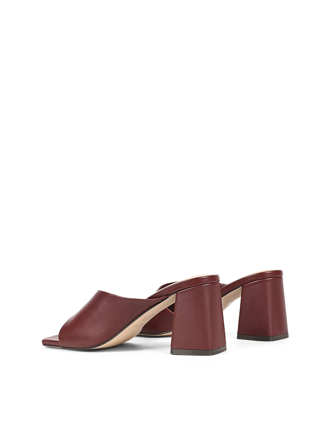 Stanton Block Heel Mules - Wine Leather - Image 4
