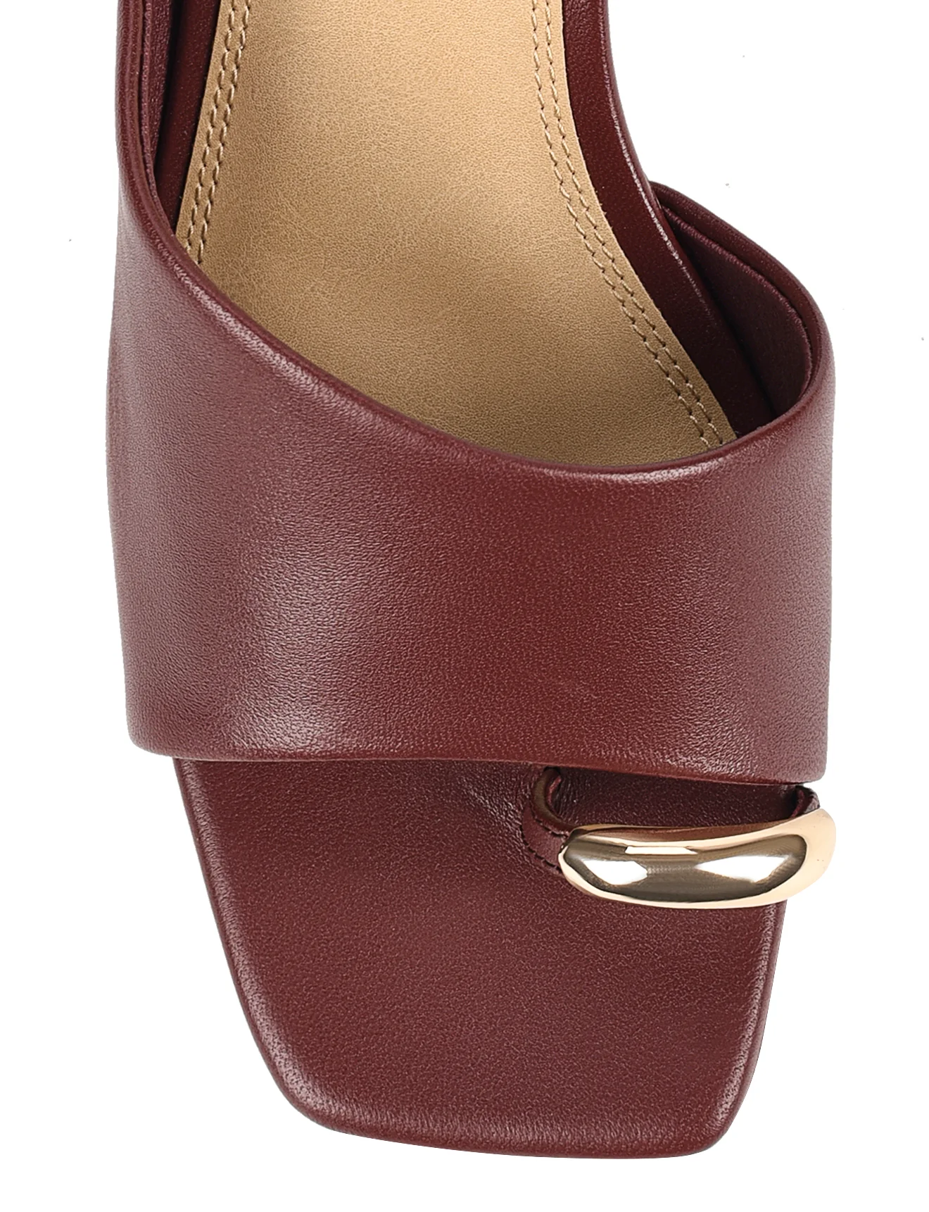 Stanton Block Heel Mules - Wine Leather - Image 5