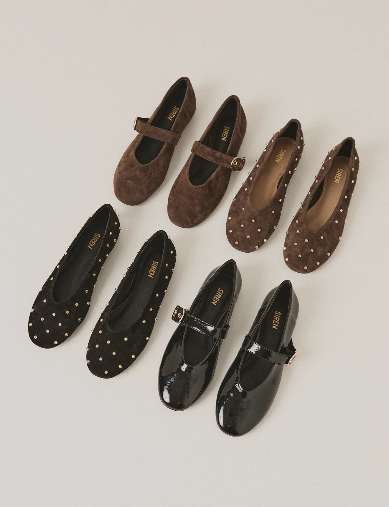 Tahlia Mary Jane Ballet Flats - Black Crinkle Patent Leather - Image 8