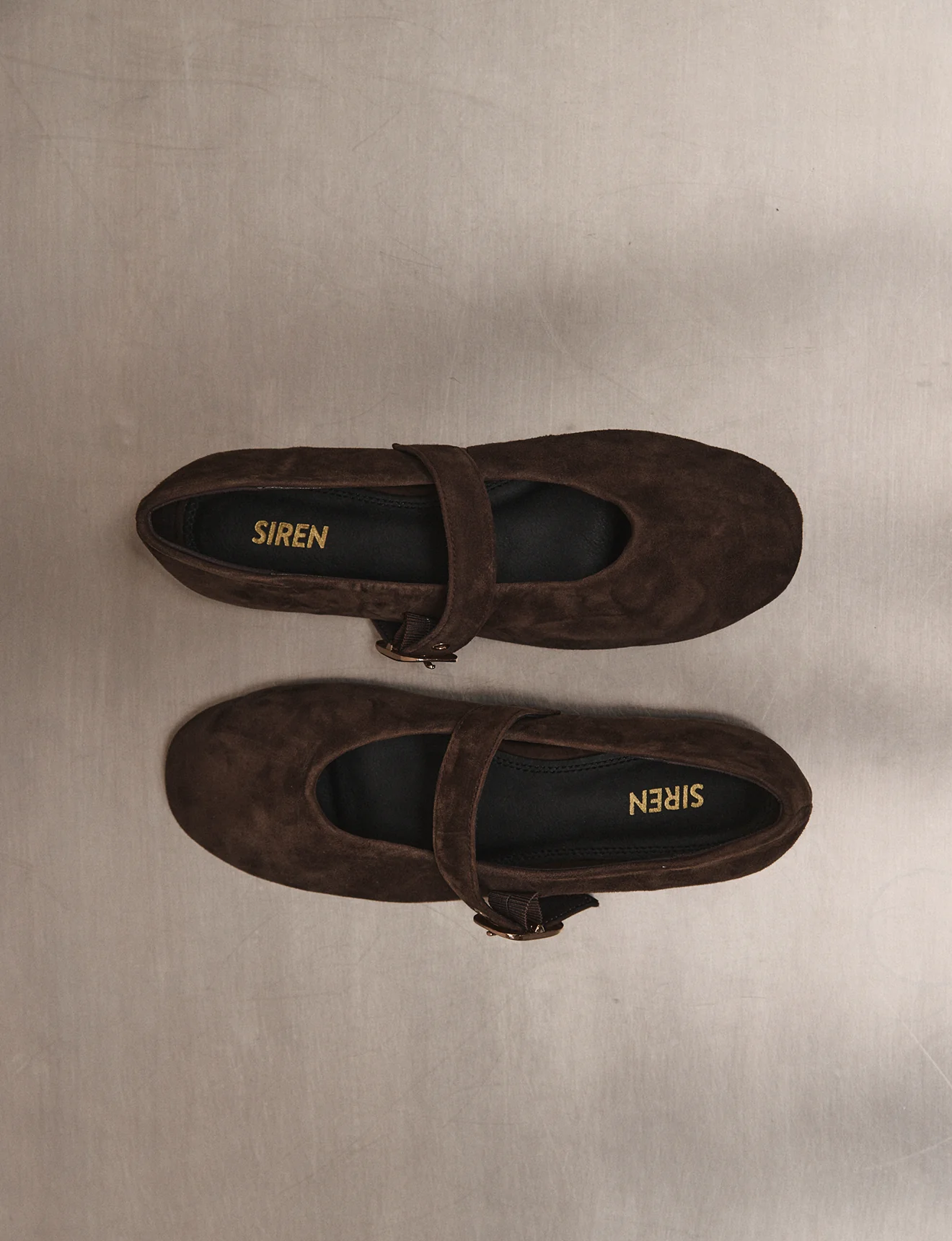 Tahlia Mary Jane Ballet Flats - Chocolate Brown Suede - Image 11