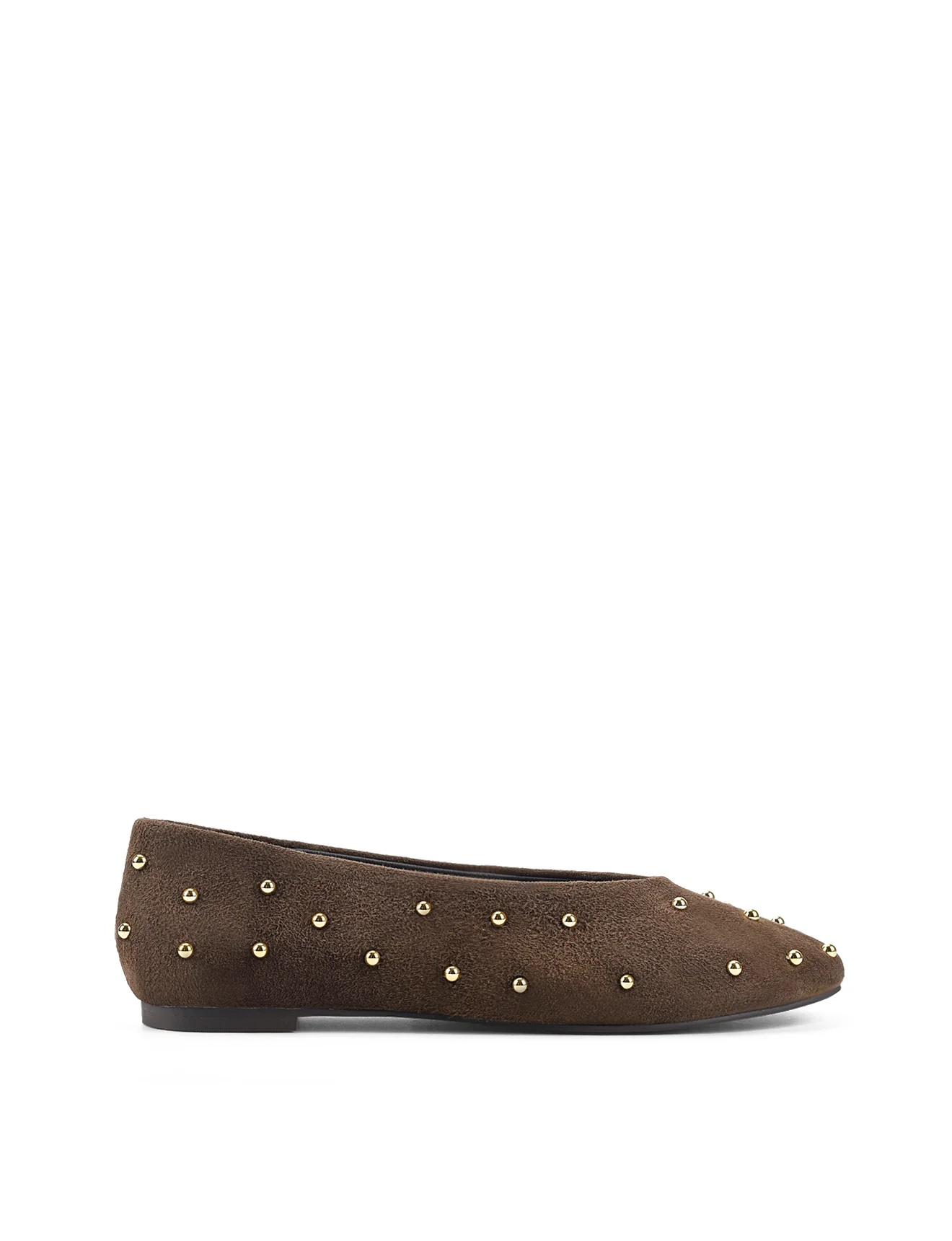 Tamsin Ballet Flats - Chocolate Brown Suede