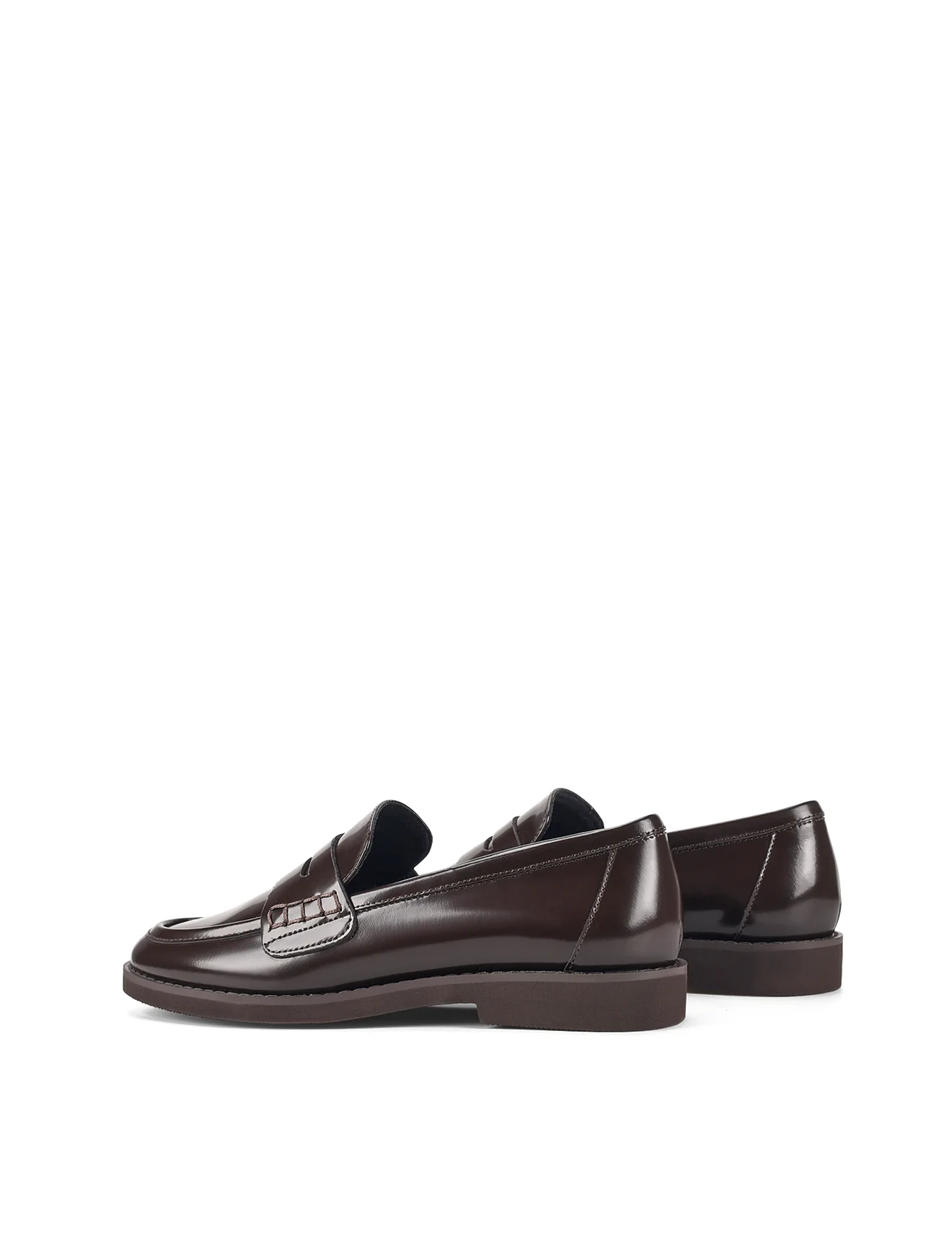 Victoria Loafers - Chocolate Brown Hi-Shine Leather - Image 4