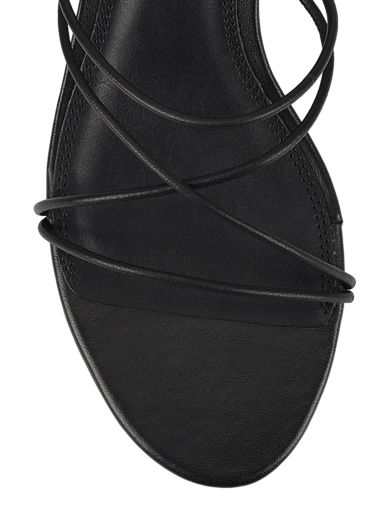 Xala Strappy Kitten Heels - Black Leather - Image 6