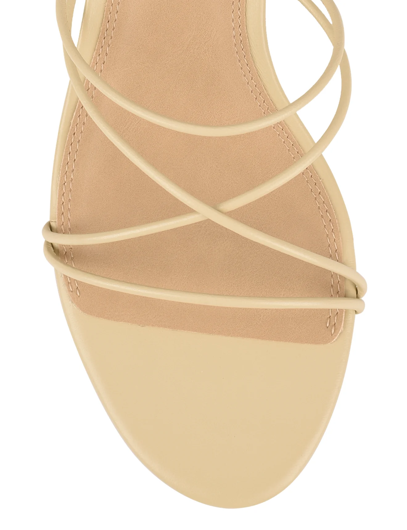 Xala Strappy Kitten Heels - Custard Yellow Leather - Image 5