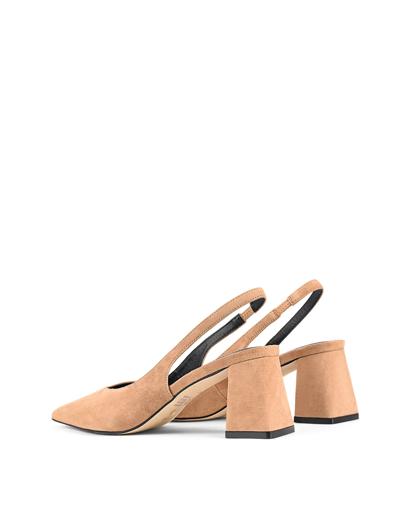 Yankee Slingback Block Heel - Camel Tan Suede - Image 5