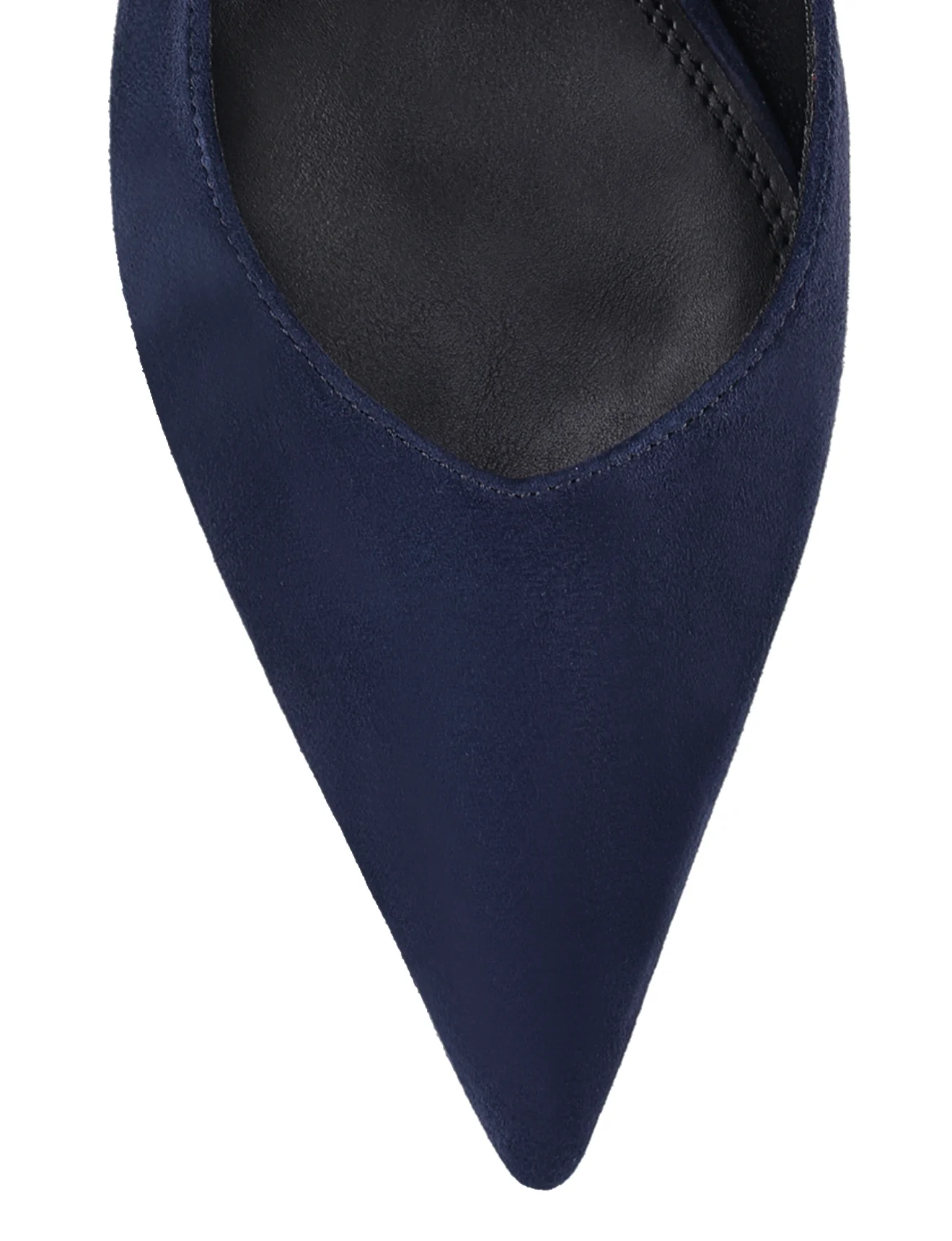 Yankee Slingback Block Heel - Navy Blue Suede - Image 5