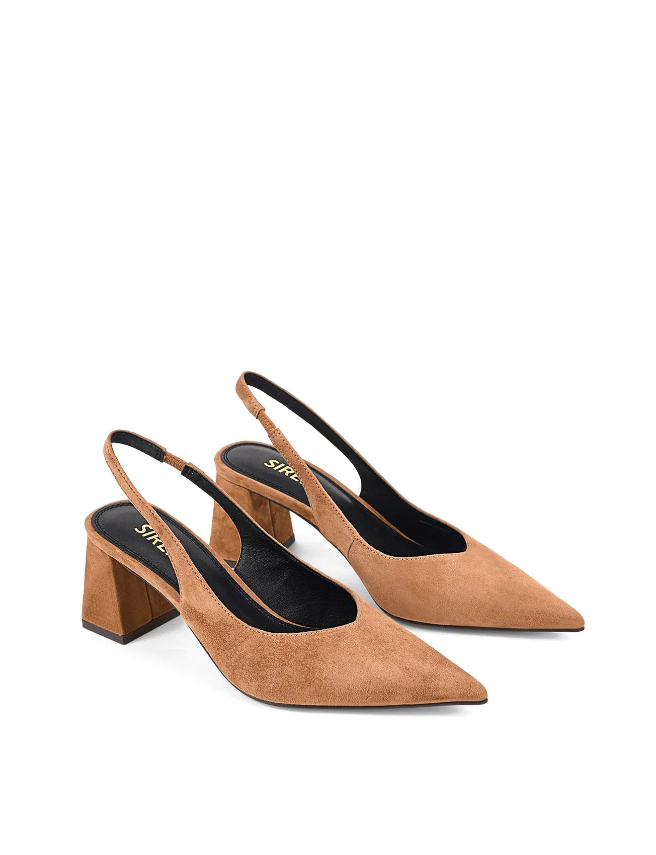 Yankee Slingback Block Heel - Tobacco Brown Suede - Image 3