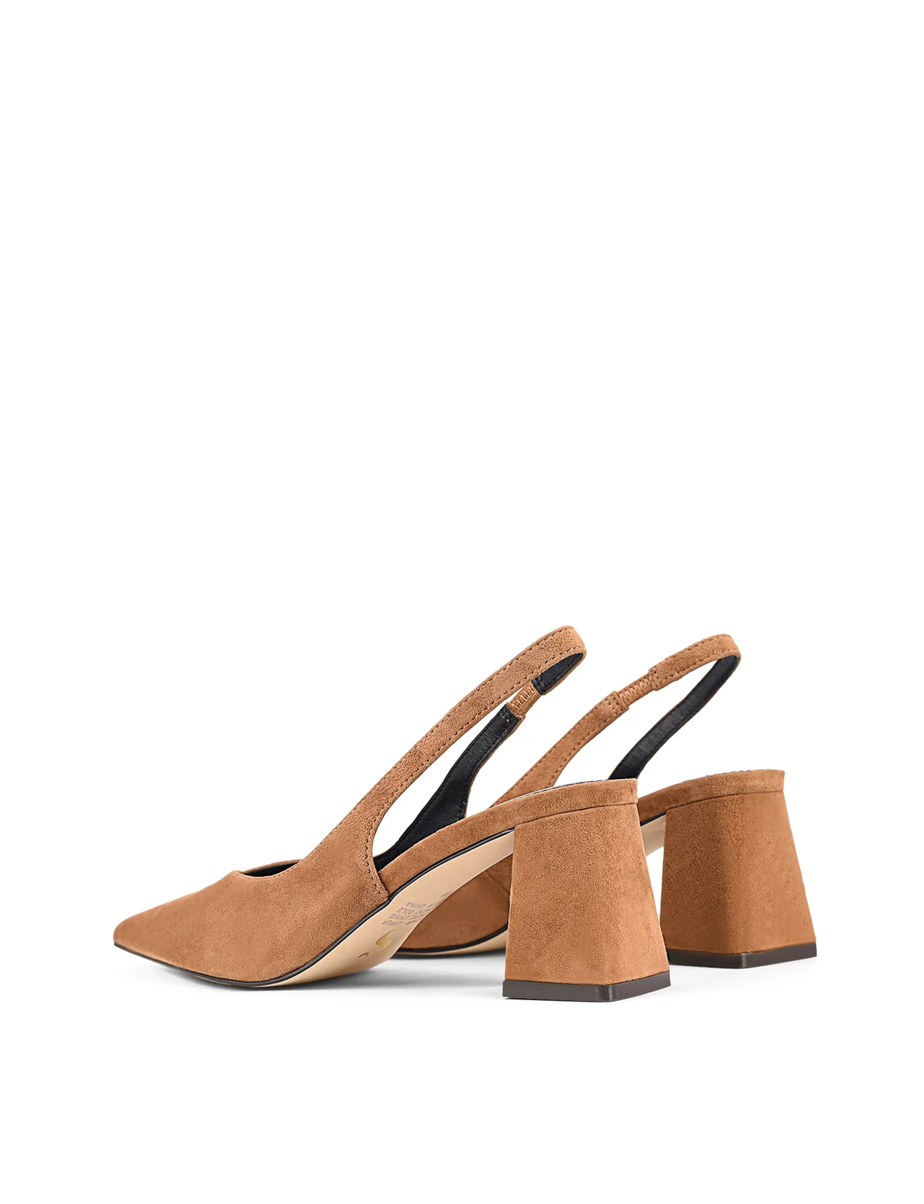 Yankee Slingback Block Heel - Tobacco Brown Suede - Image 4