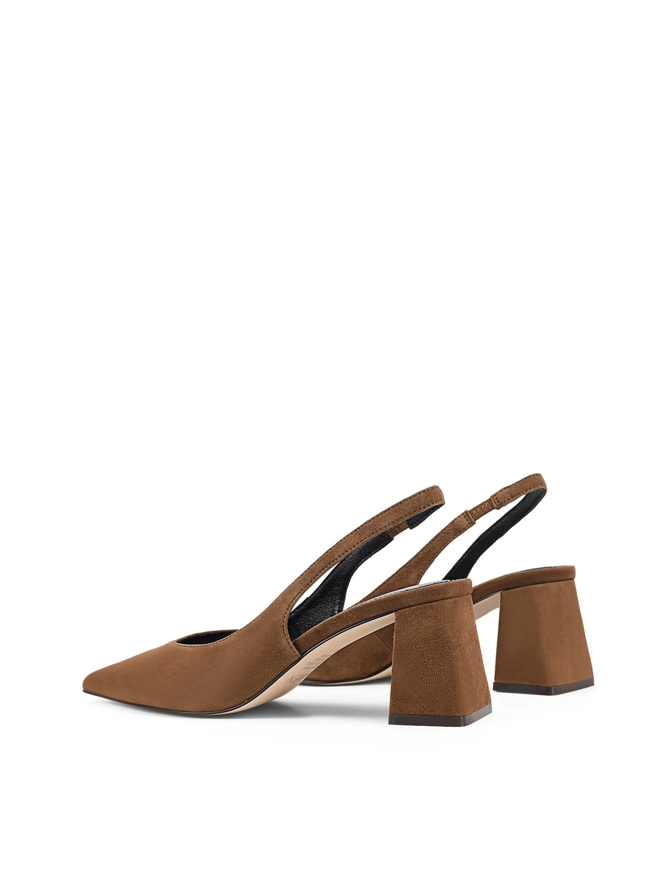 Yankee Slingback Block Heel - Toffee Brown Suede - Image 4