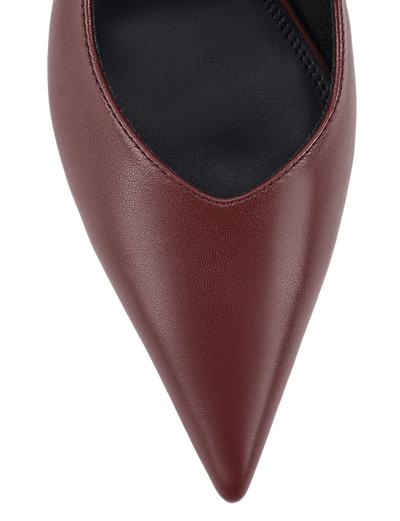 Yankee Slingback Block Heel - Wine Leather - Image 4