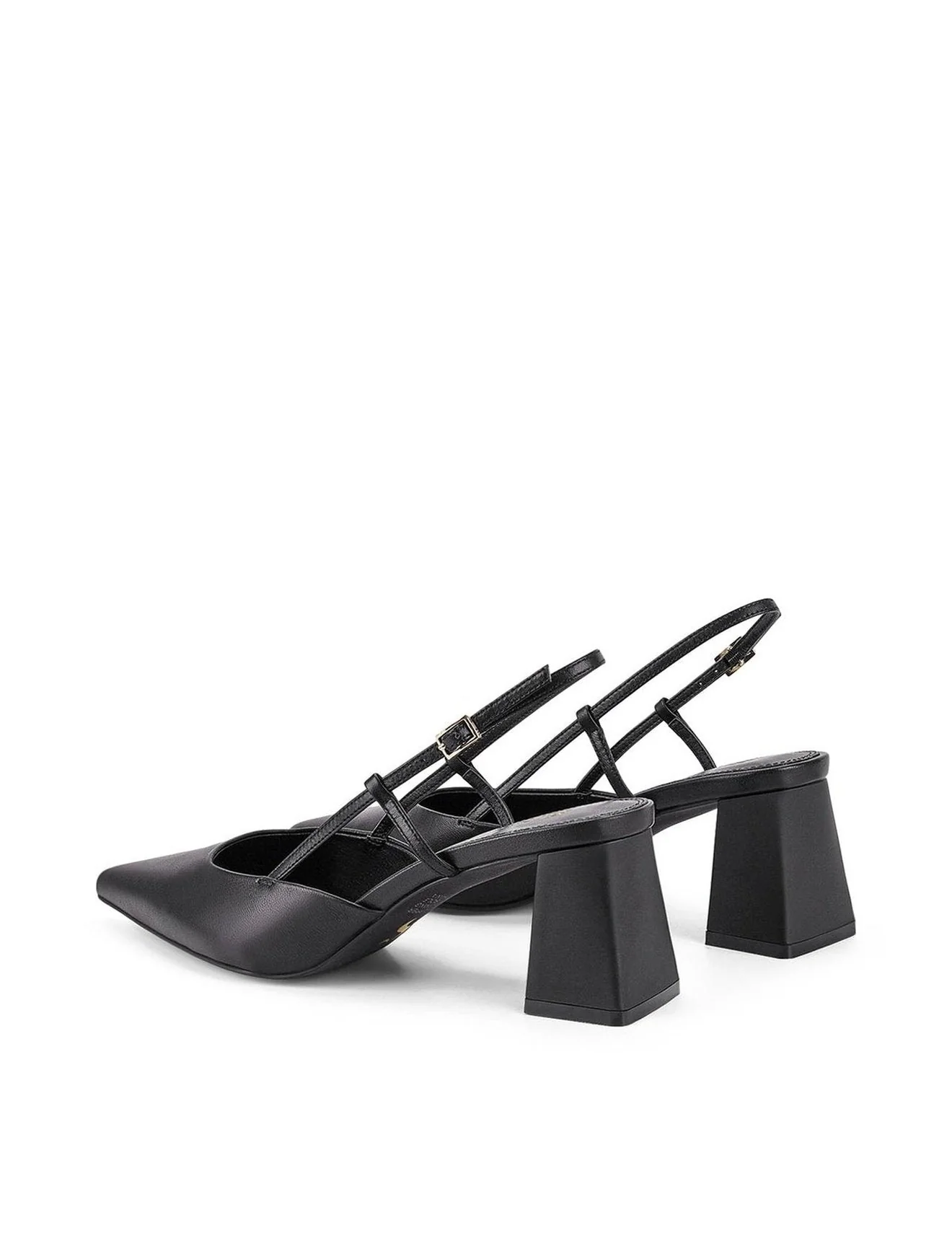 Yasmine Slingback Heels - Black Leather - Image 6
