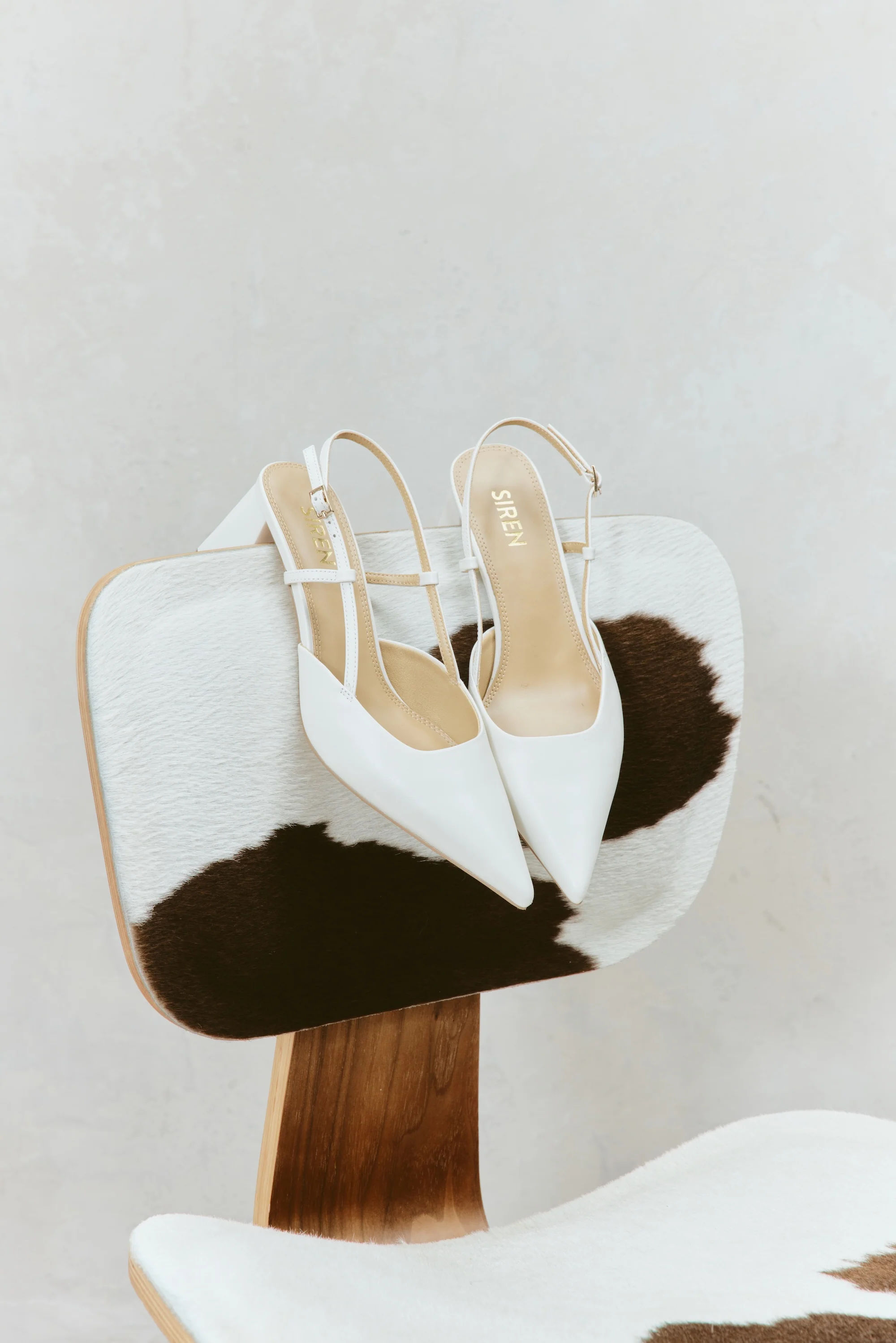 Yasmine Slingback Heels - Chalk Leather - Image 11