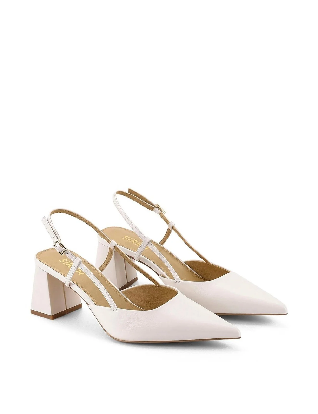 Yasmine Slingback Heels - Chalk Leather - Image 5