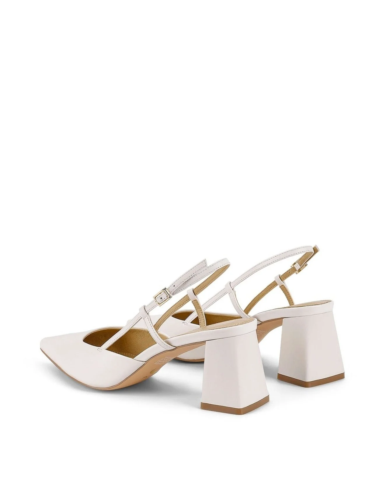 Yasmine Slingback Heels - Chalk Leather - Image 7