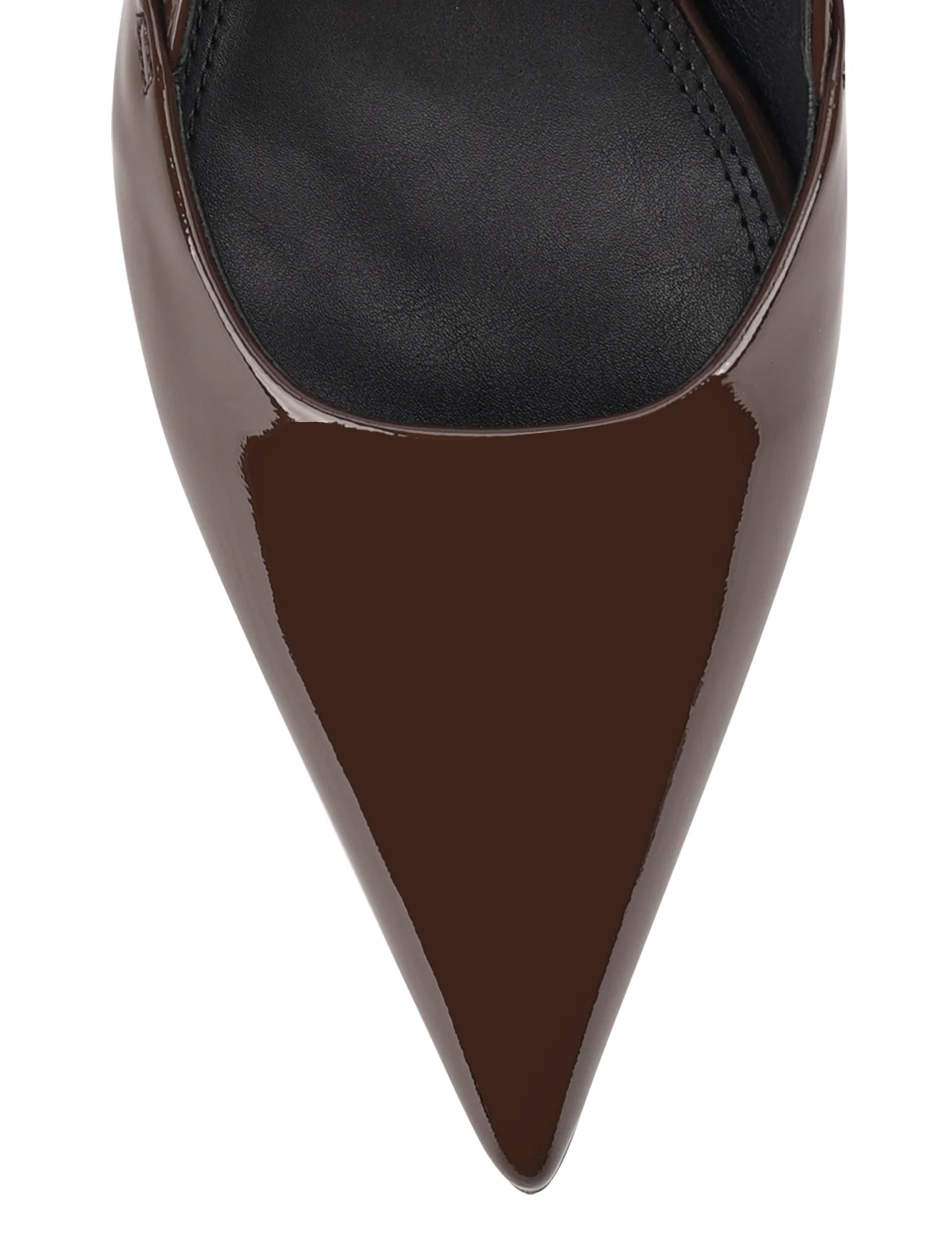 Yasmine Slingback Heels - Chocolate Brown Patent Leather - Image 7