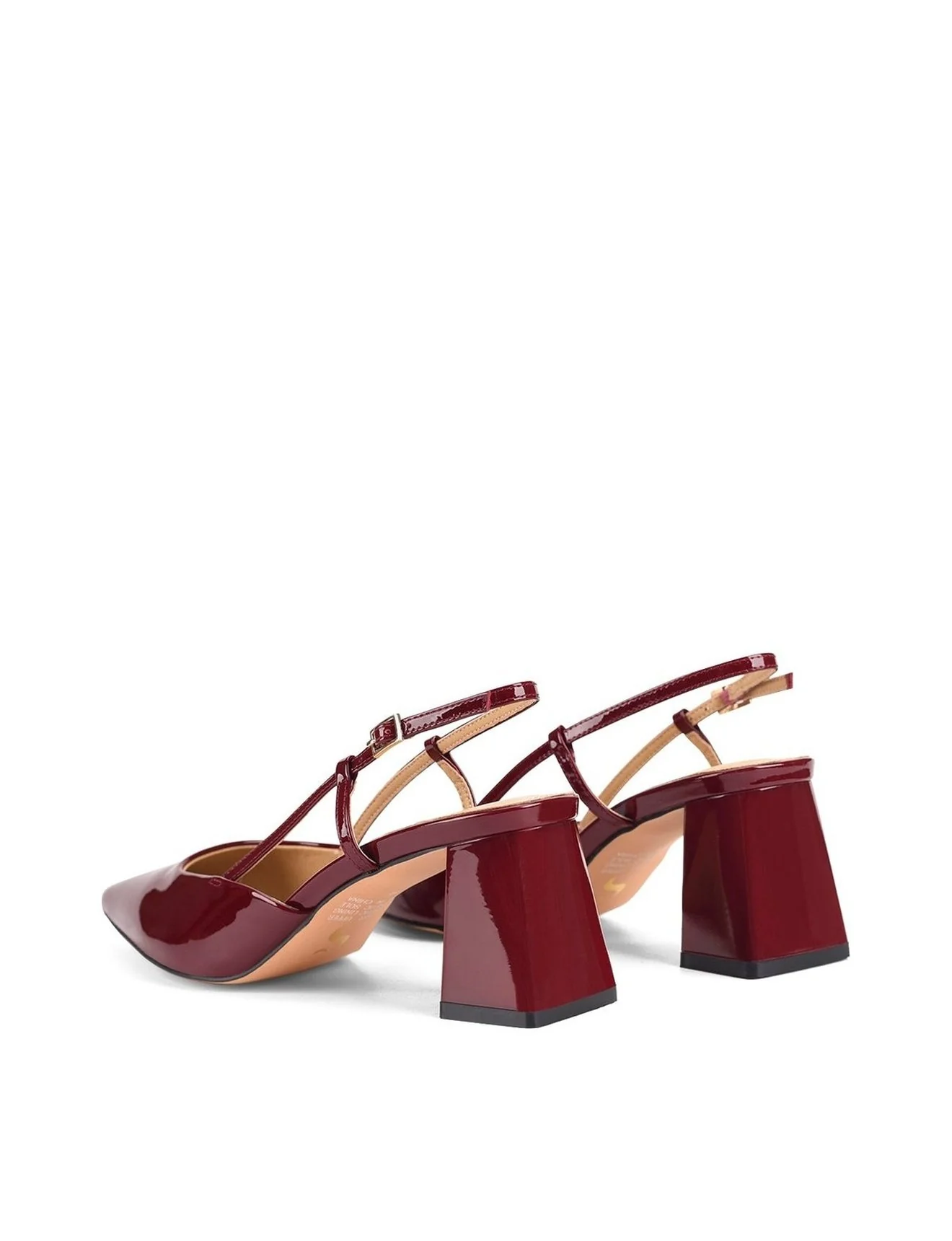 Yasmine Slingback Heels - Wine Patent Leather - Image 7